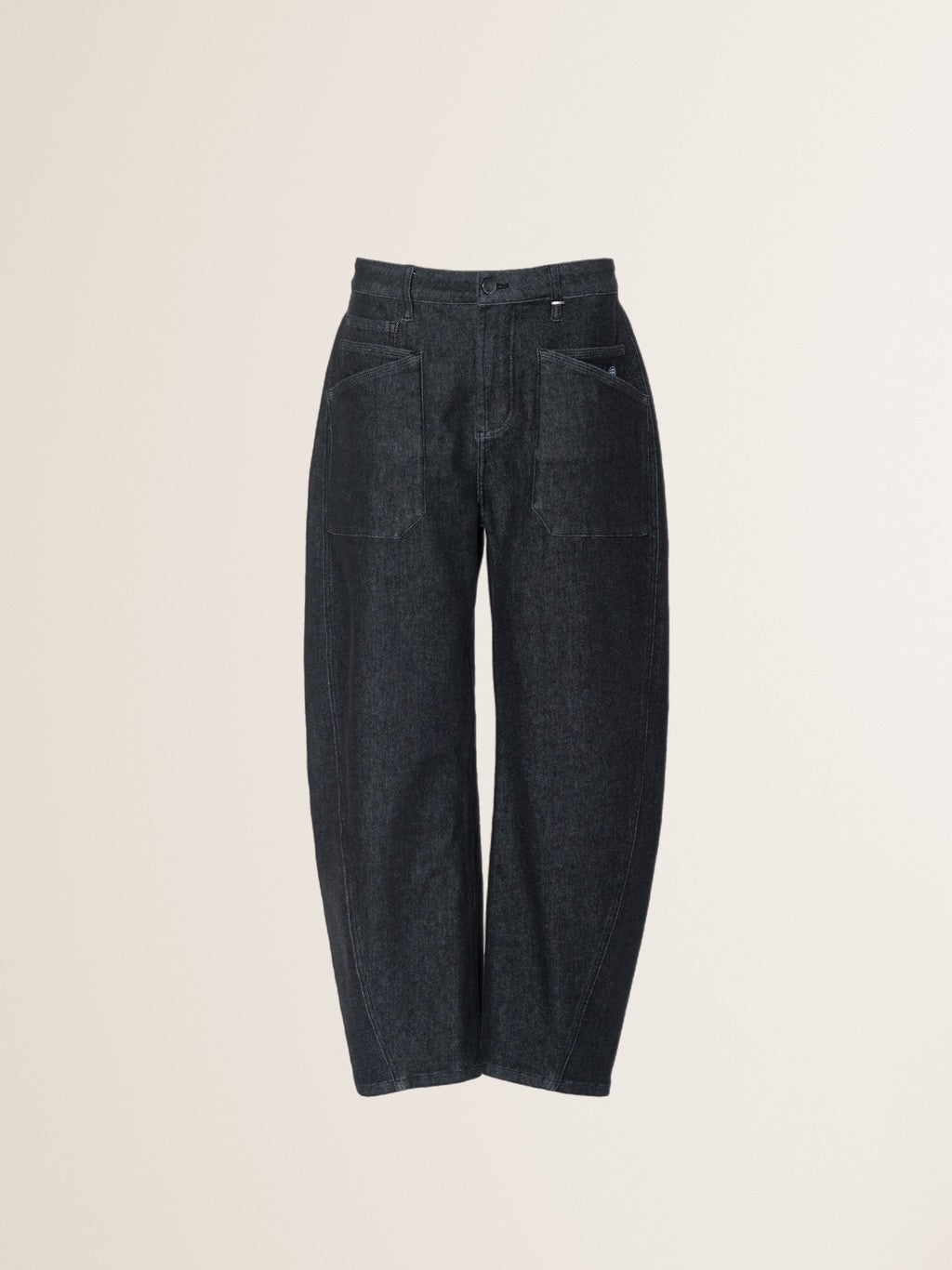 Jeans ISABELLA mit aufgesetzten Taschen in Raw Denim Black