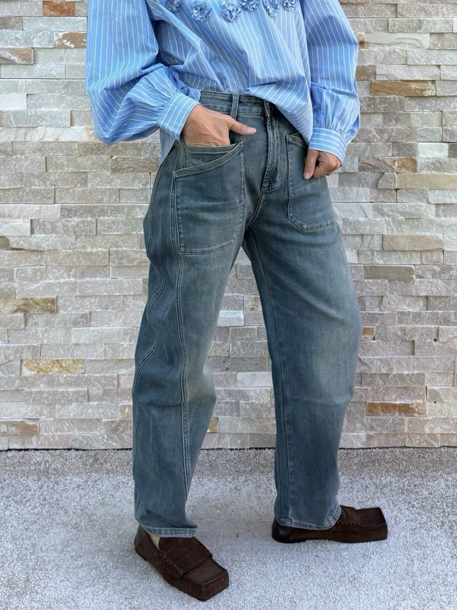 O-Shape Jeans ISABELLA dirty water blue