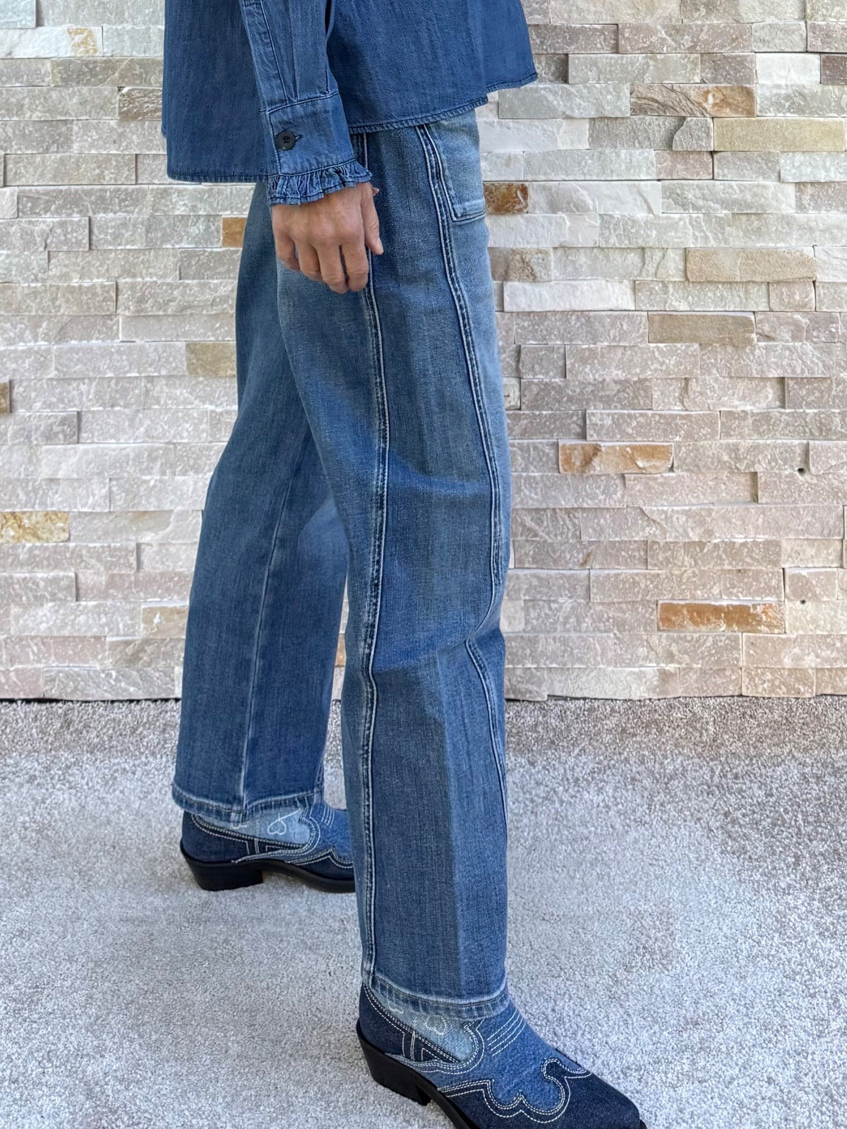 O-Shape Jeans ISABELLA in Domain Blue
