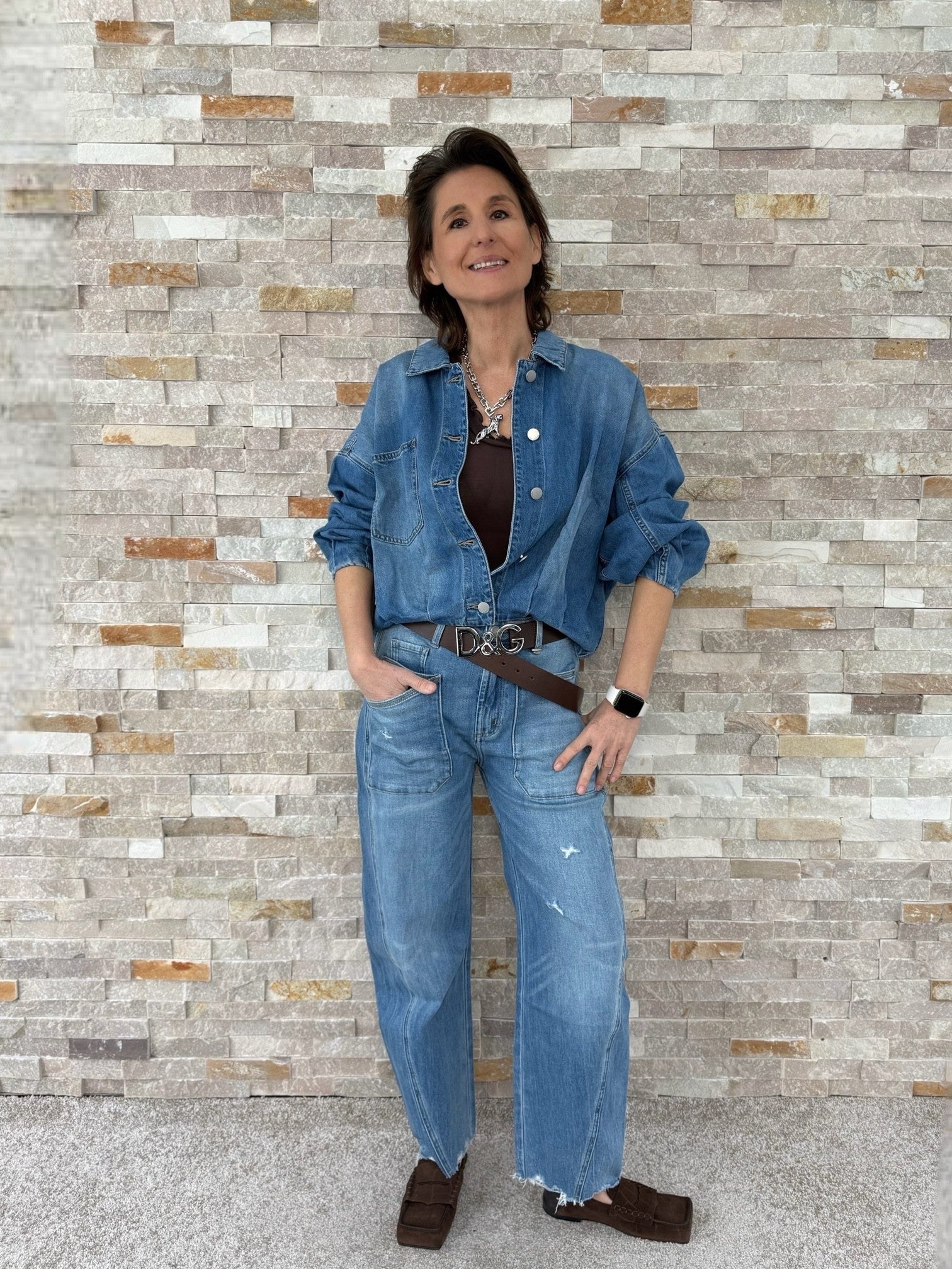 Jeans ISABELLA O-Shape in mount blue / Mittelblau