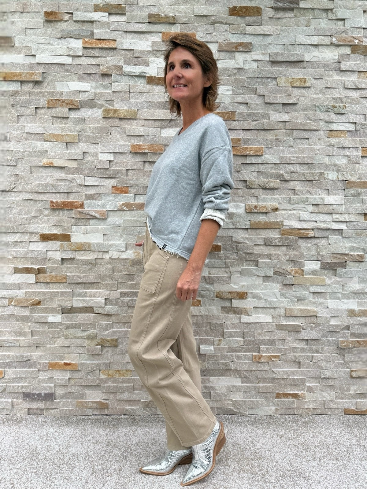 O-Shape Jeans ISABELLA Color Denim in Tan