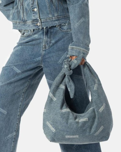 Hobo Bag MILDRED mit ER Logo Mittelblau