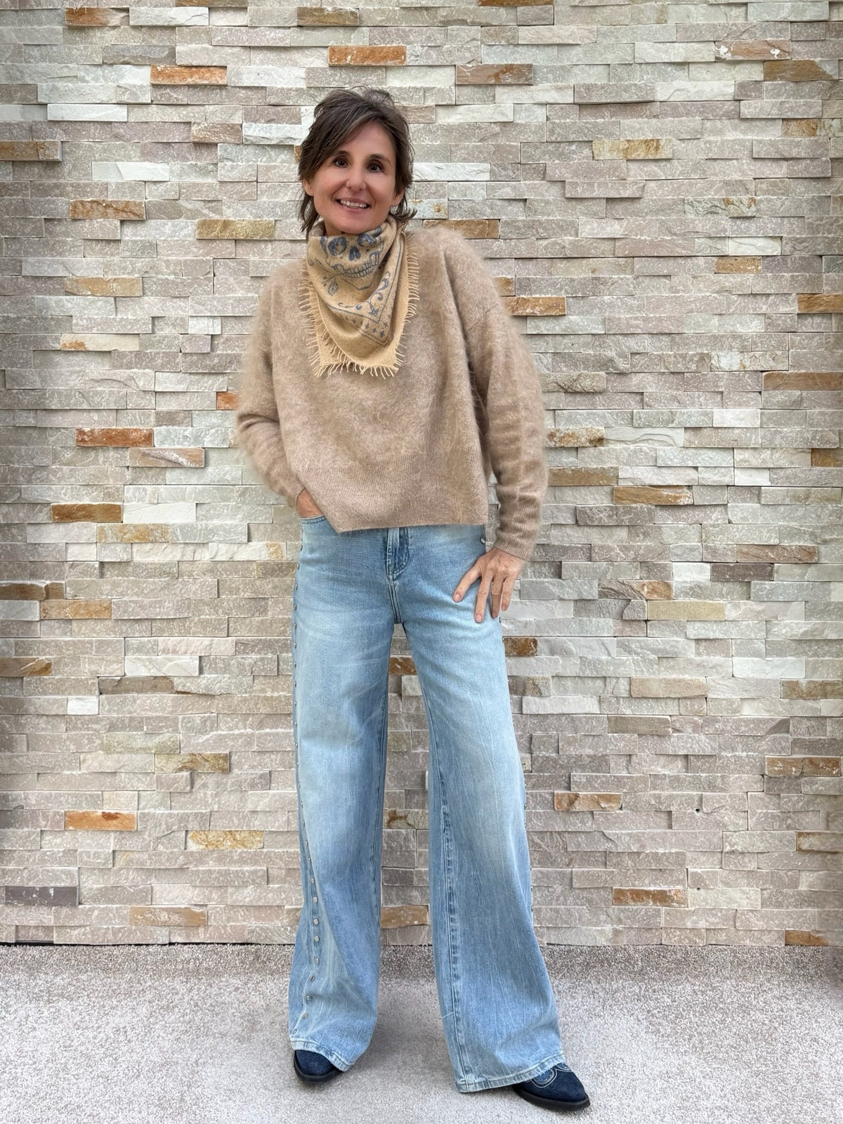 Brushed Cashmere Pullover in AUTUMN