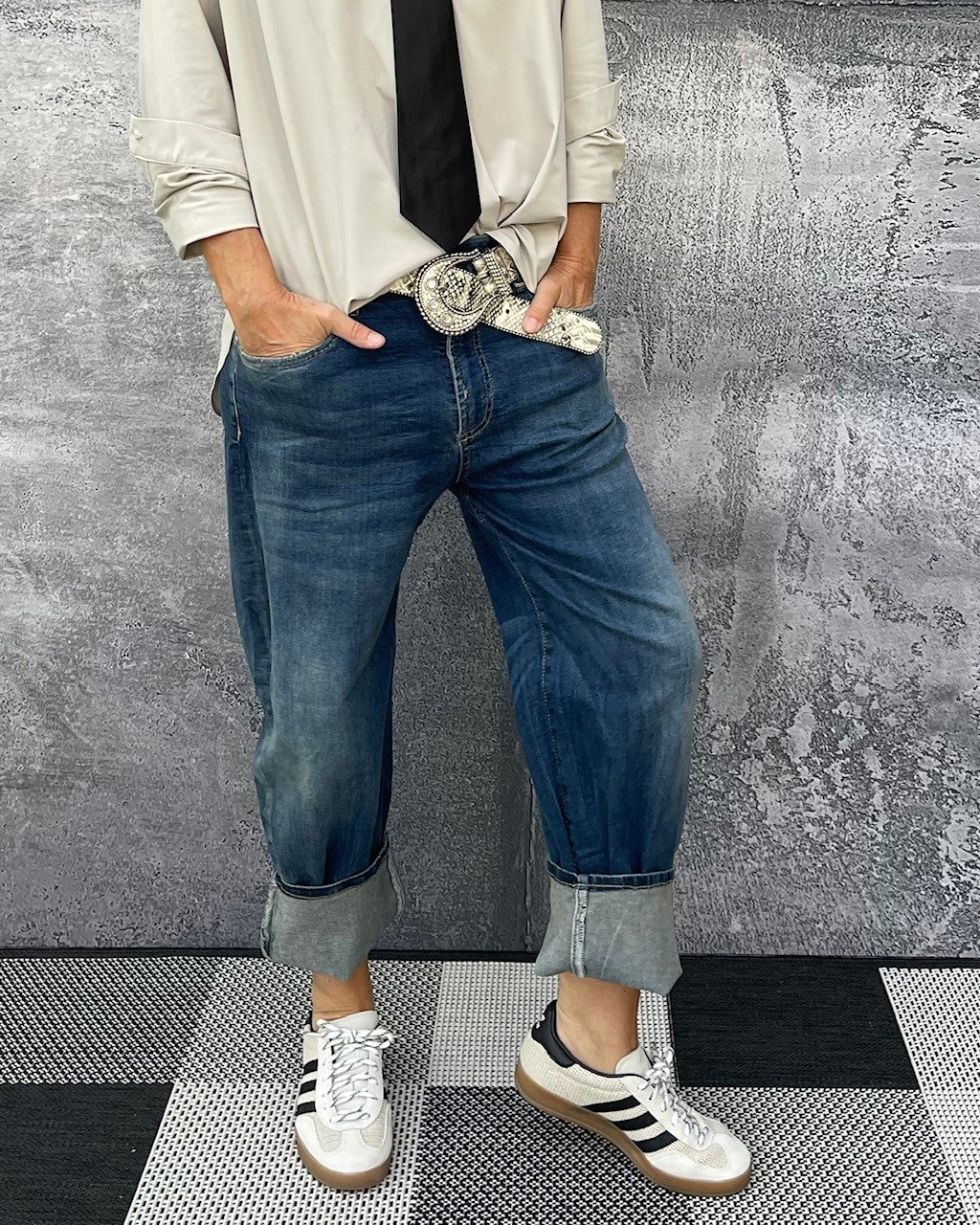 Jeans YOANA destroyed O-Shape Queen Blue