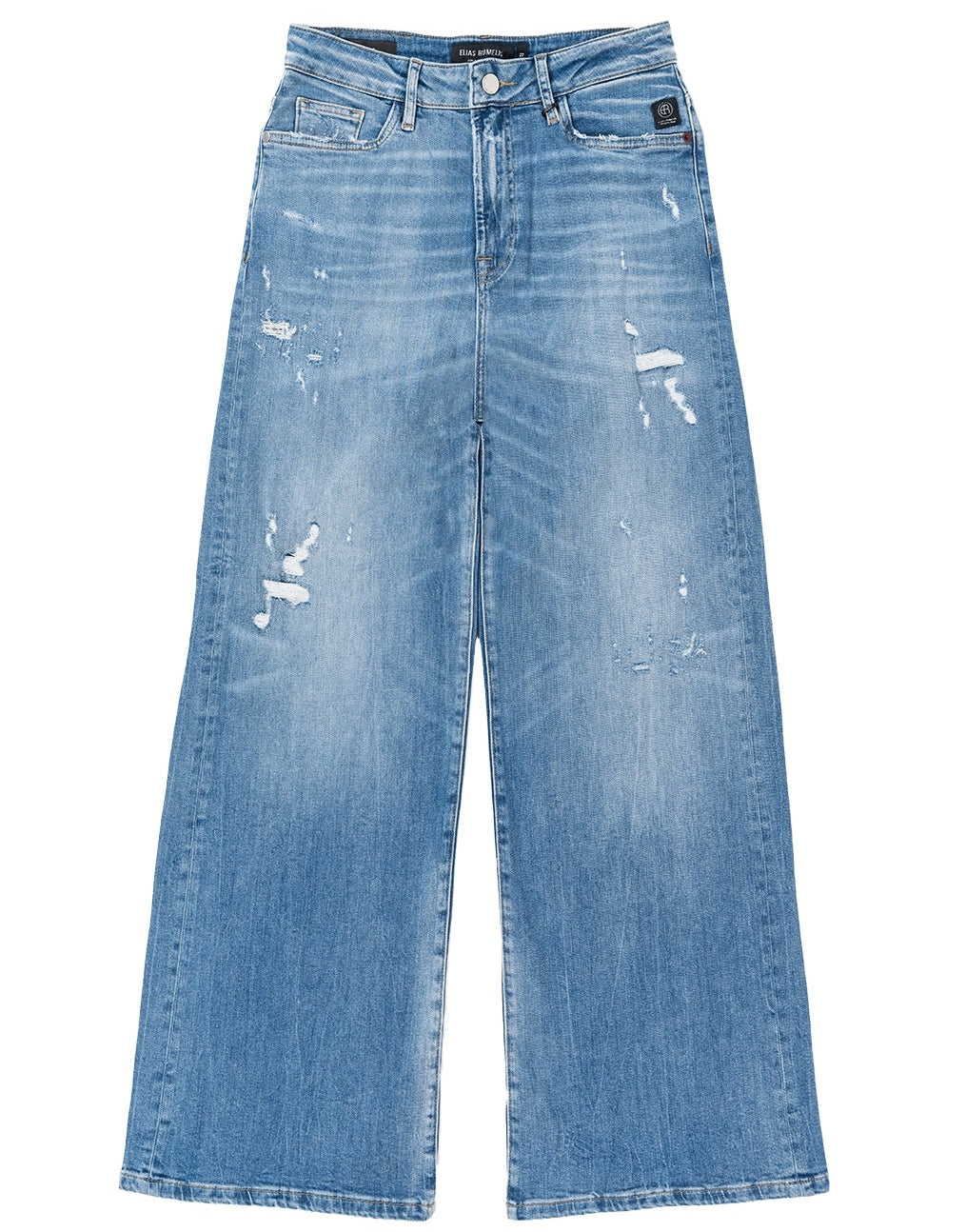 Jeans KALEA mit extra weitem Bein Middle Blue