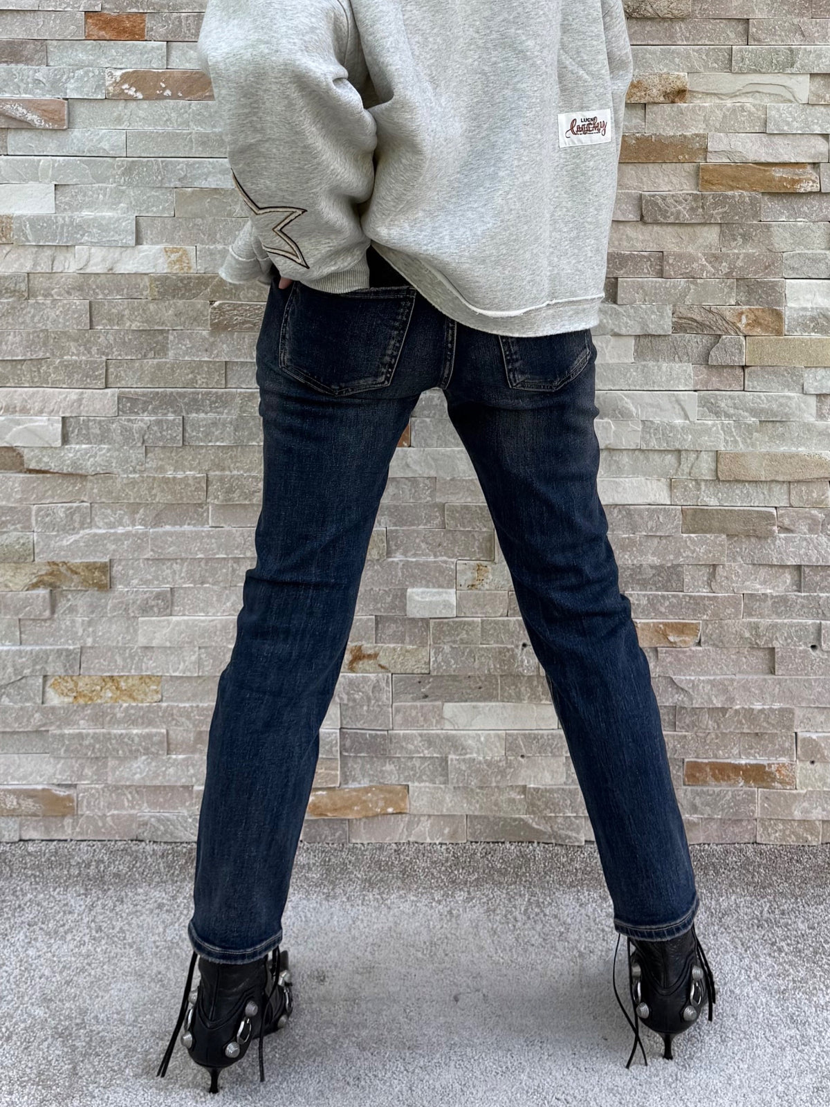 Relaxed fit jeans LEONA in barbuda blue