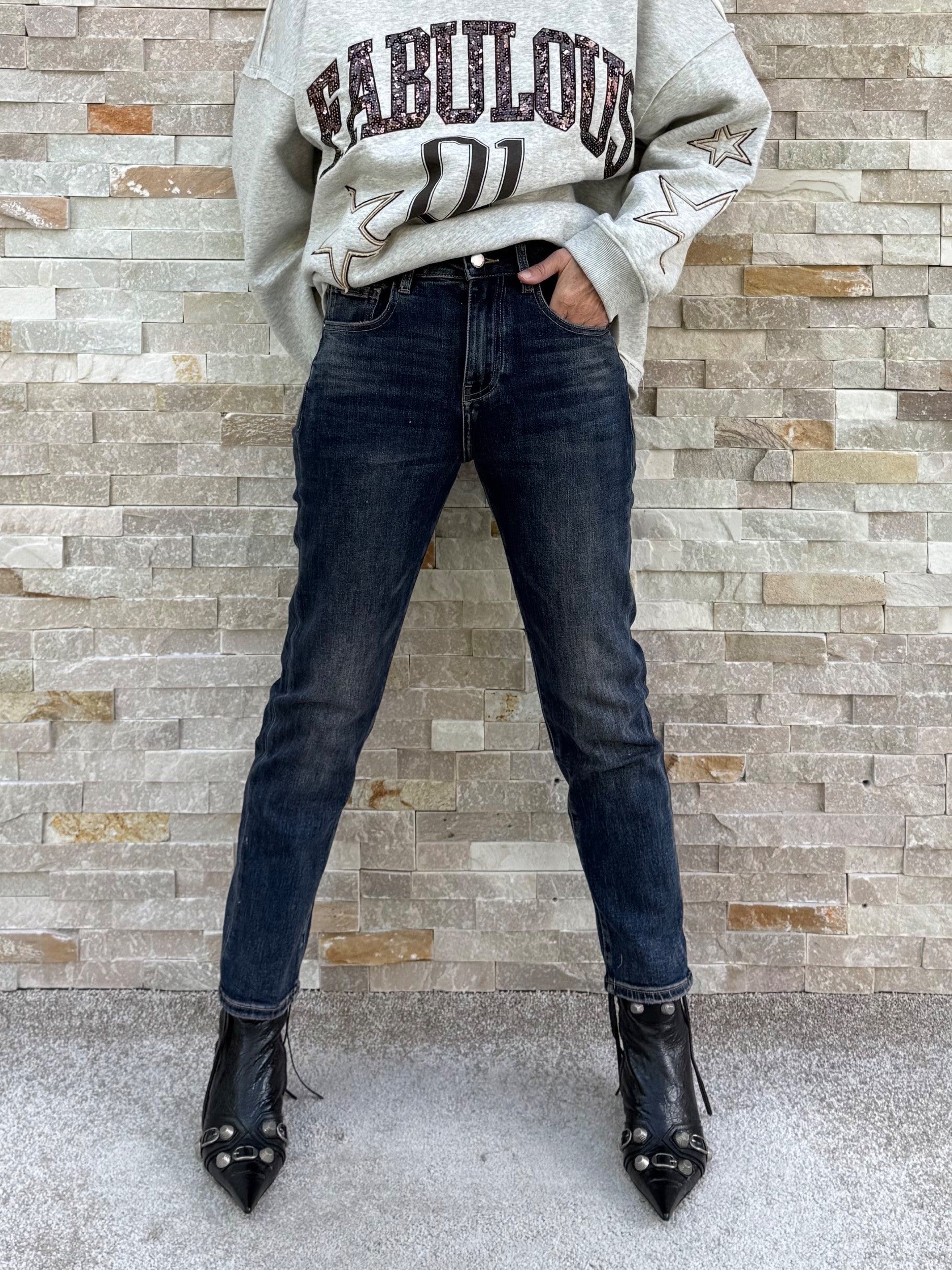 Relaxed fit Jeans LEONA in barbuda blue