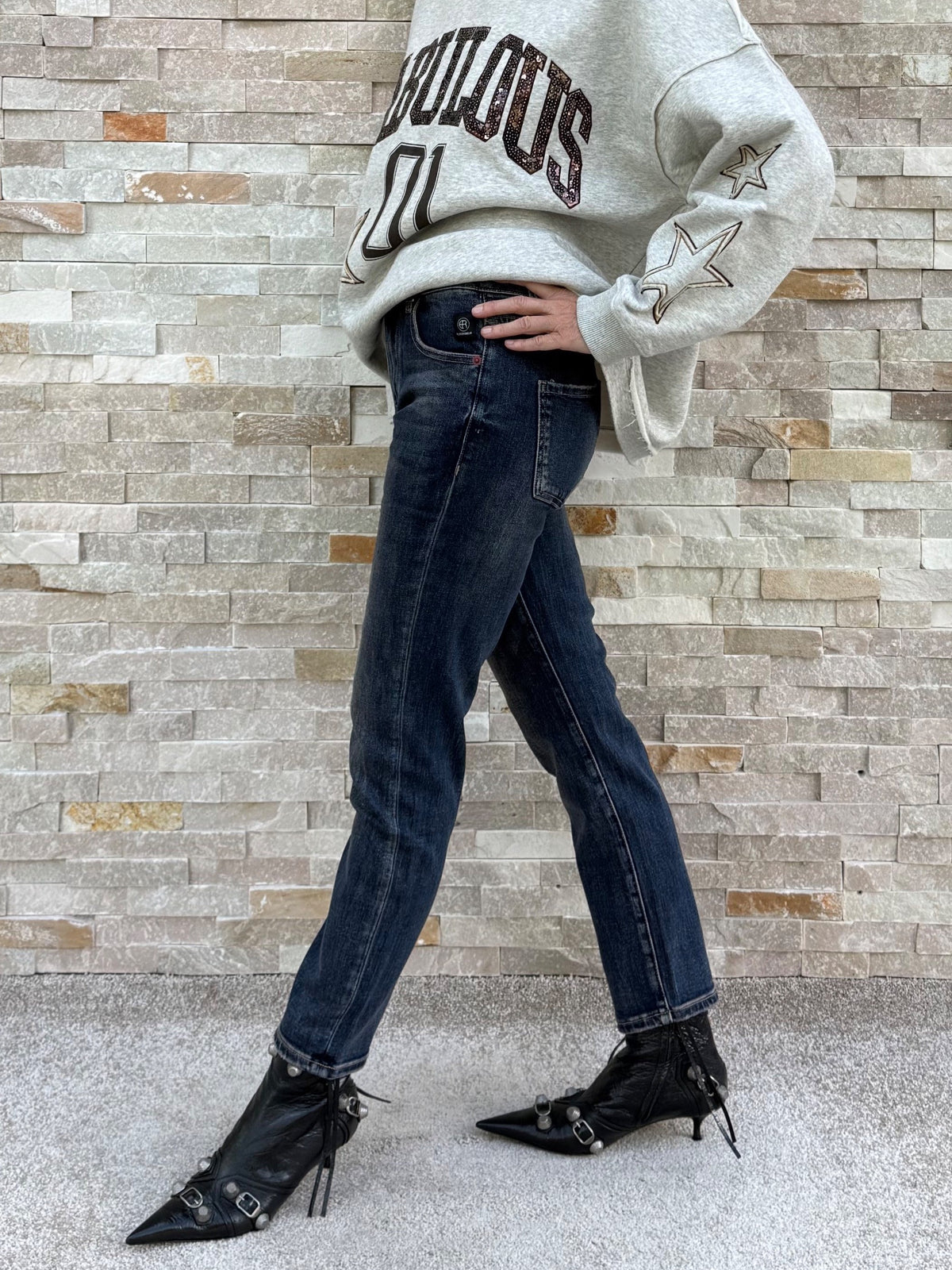Relaxed fit jeans LEONA in barbuda blue