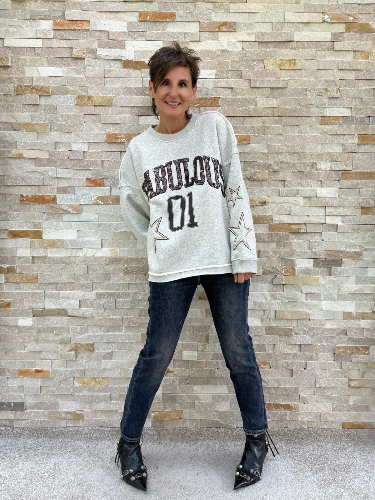 Relaxed fit jeans LEONA in barbuda blue