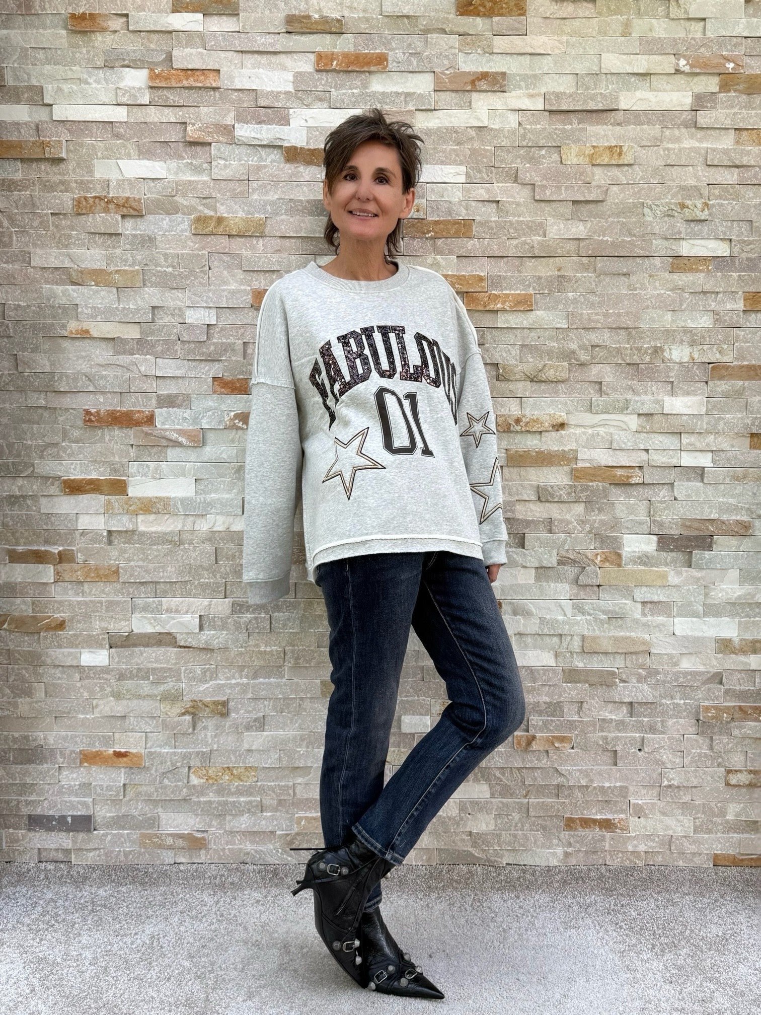 Relaxed fit Jeans LEONA in barbuda blue