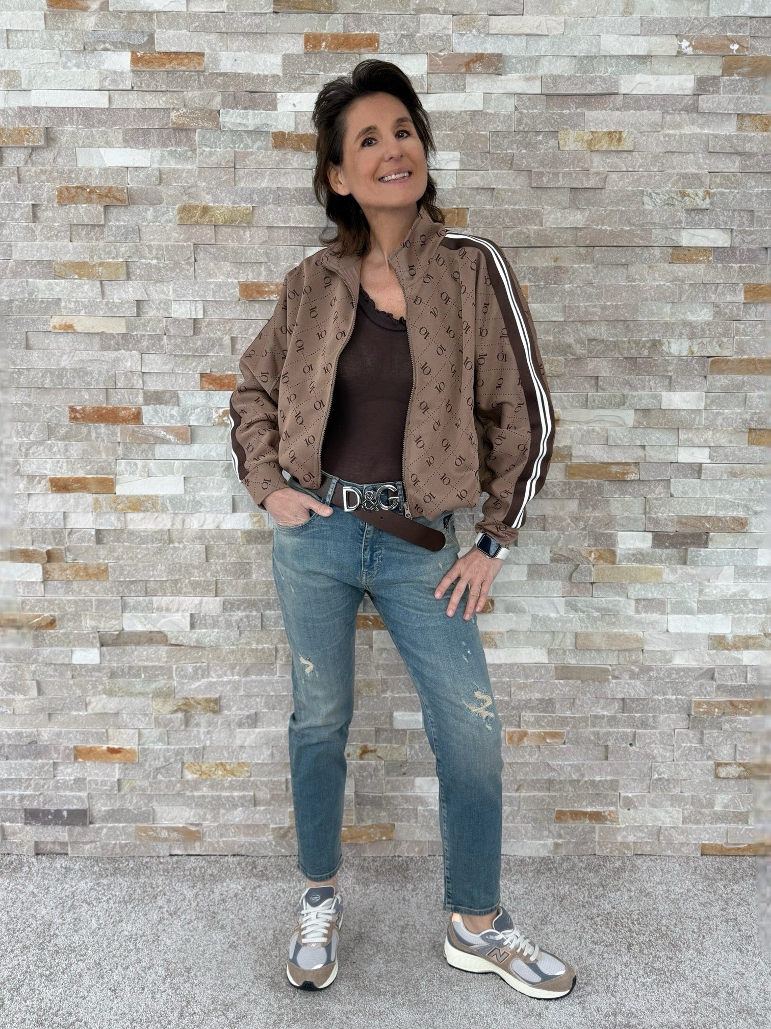 Leona Jeans relaxed Fit in naxos blue / dirty blue