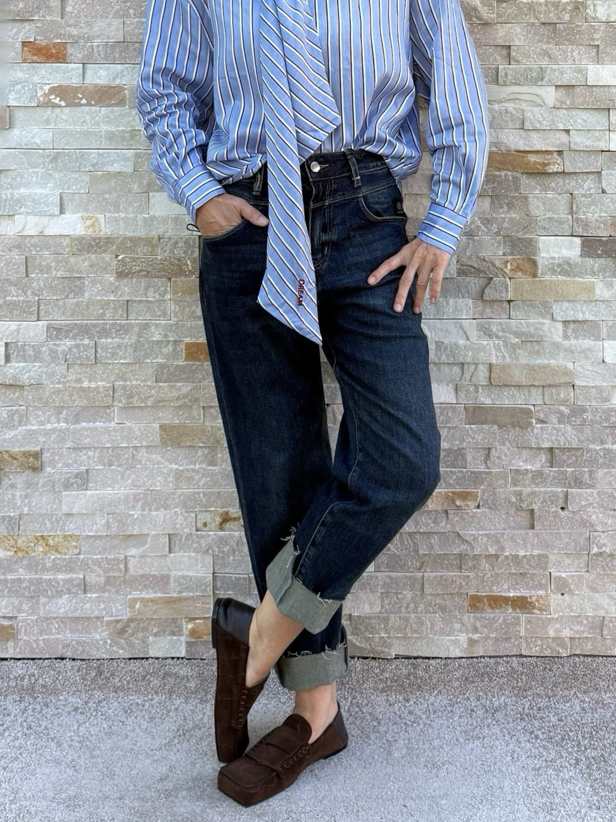 Jeans MIA Smile straight leg in domingo blue