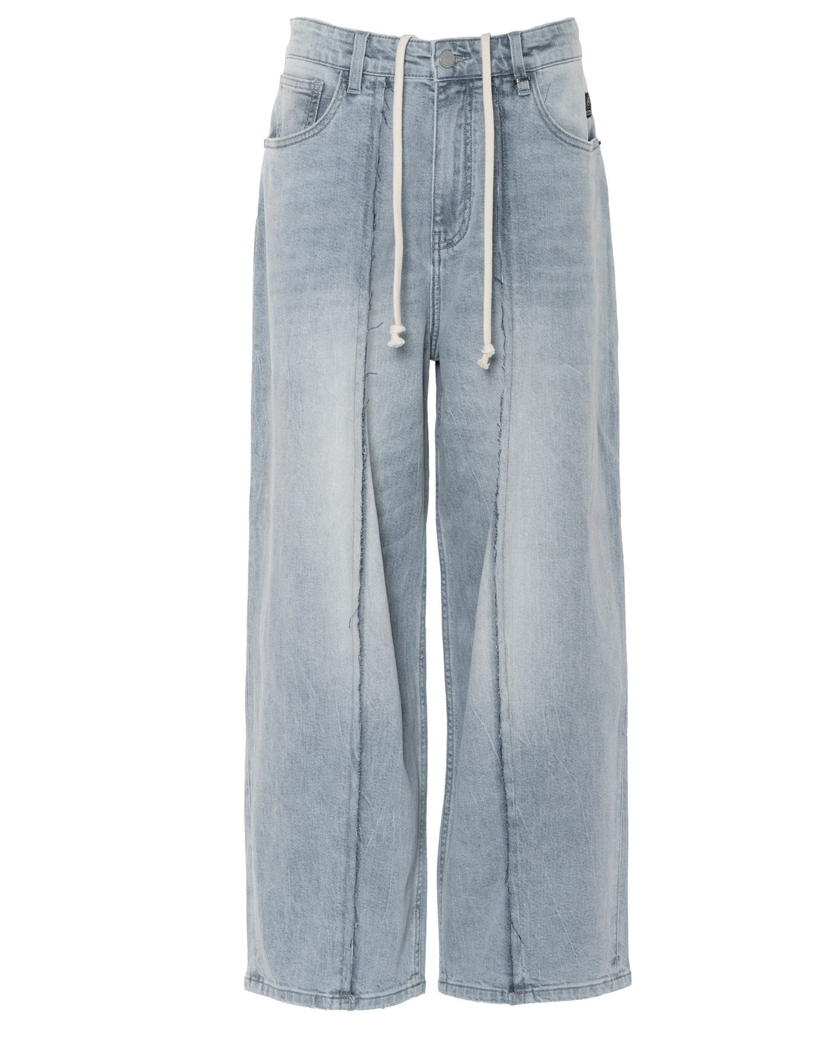 Jeans ER PIA Ballon Form mit Kordel in Snow White / Hellgrau