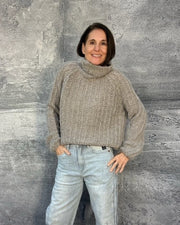 Pullover GWENDA mit Stehkragen und Raglan Maple