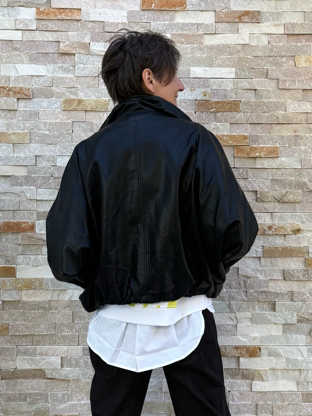 Blouson REVERIE in Black Faux Leather