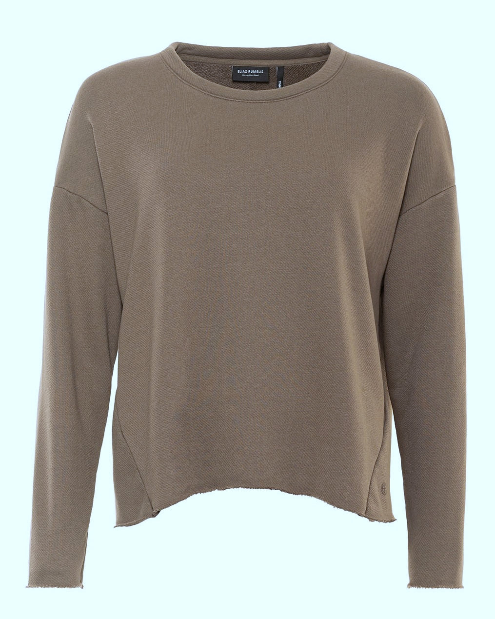 Sweatshirt VALENTINA mit offenem Saum Oak