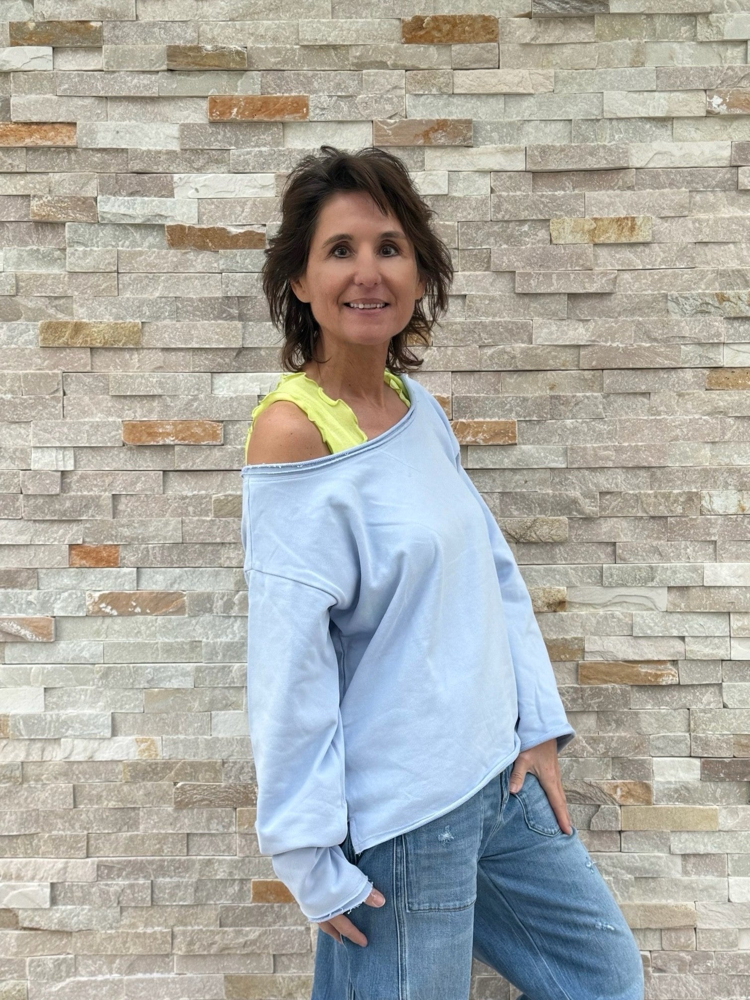 Oversized Sweatshirt WINIFRI in Blue