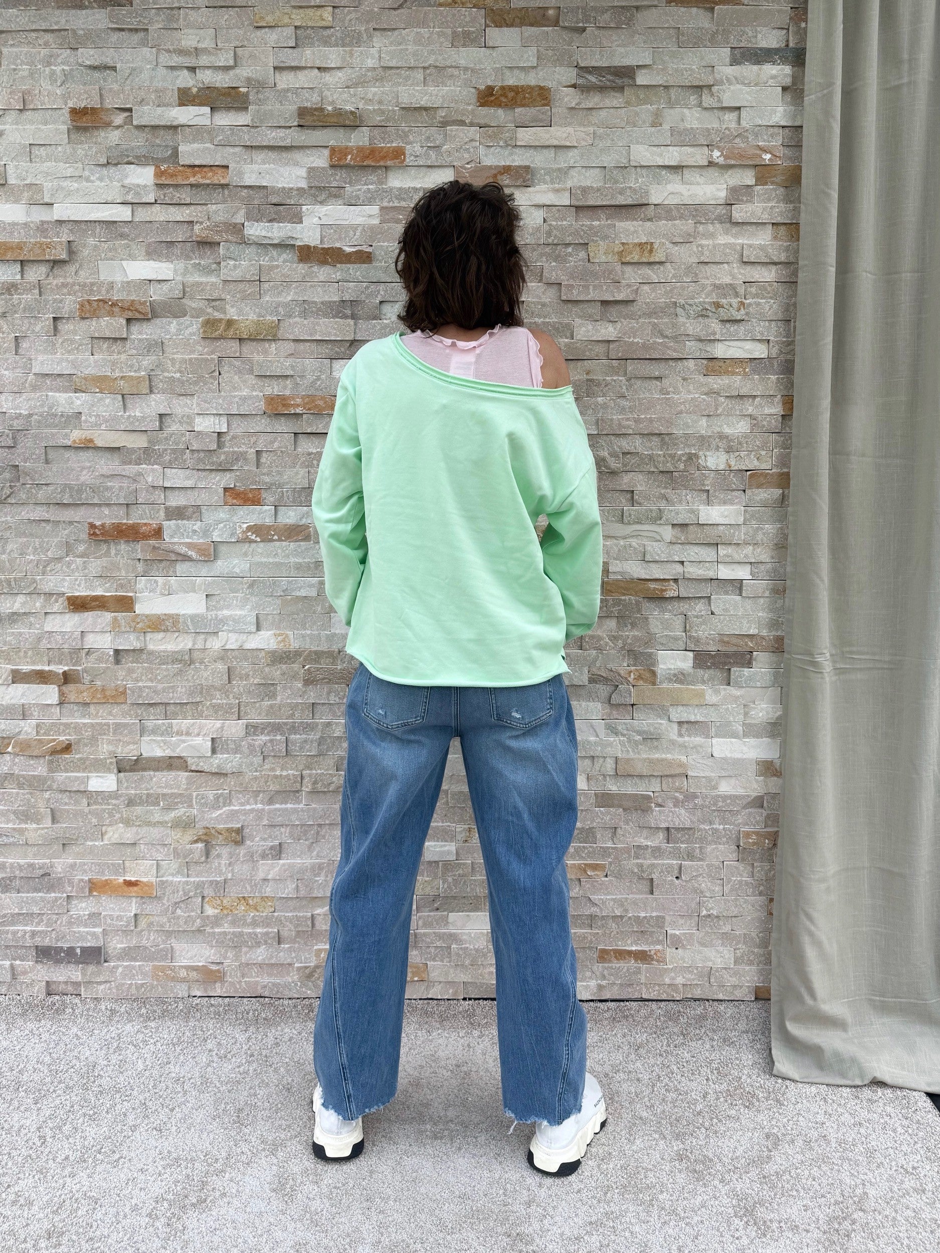 Oversized Sweatshirt WINIFRI in Mintgrün