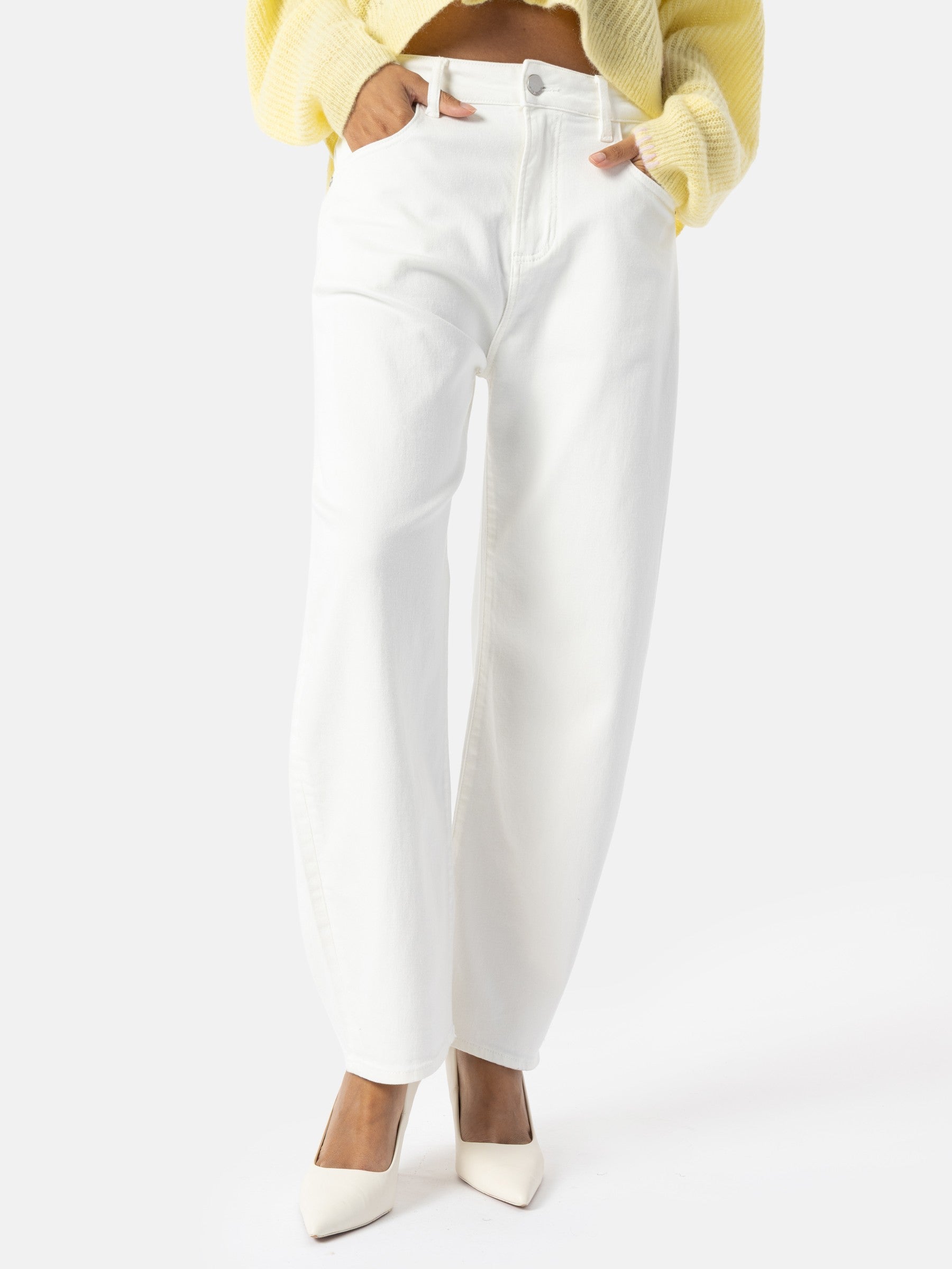 Jeans YOANA in einer O-Form Offwhite