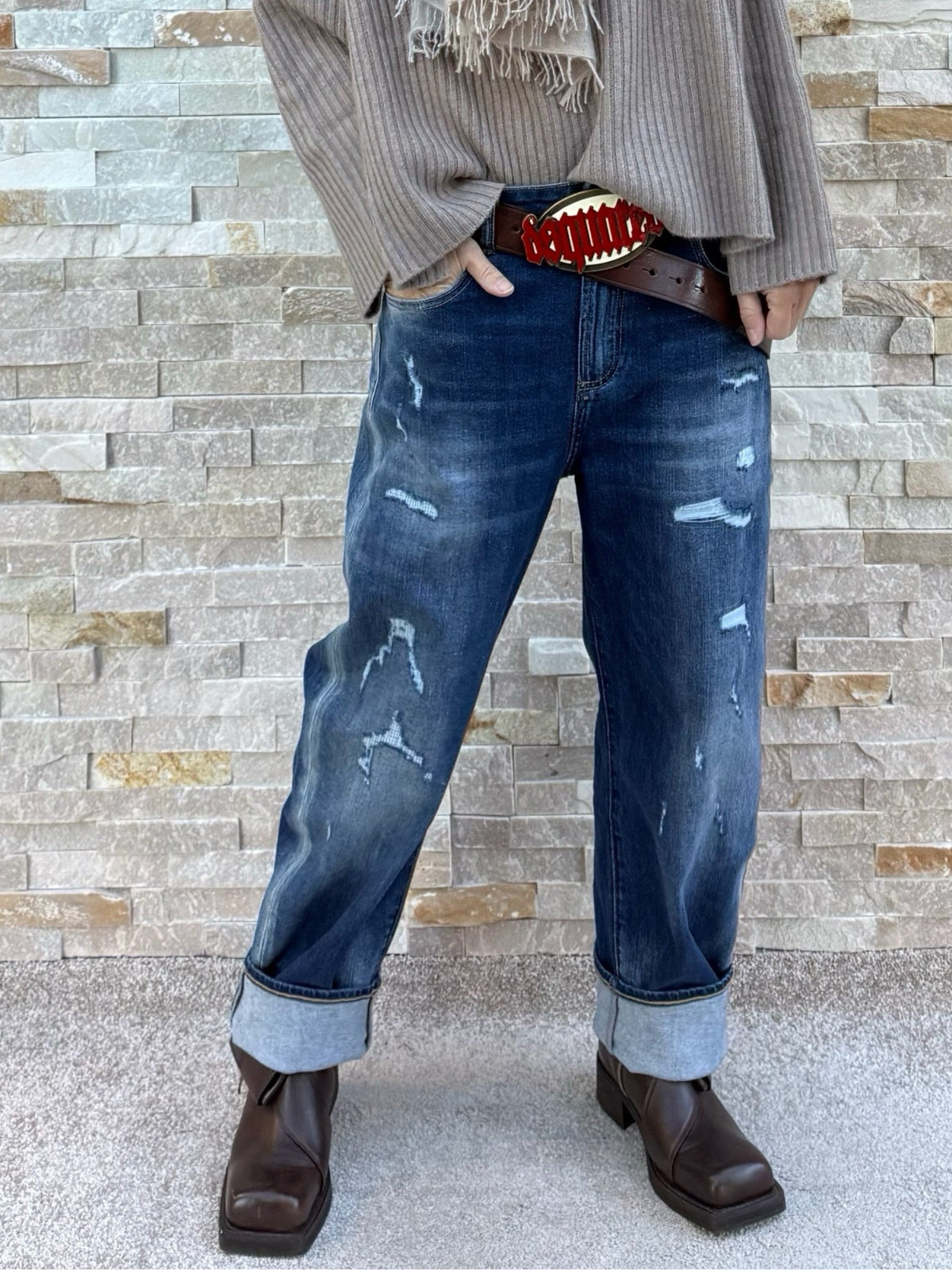 O-Shape Jeans YOANA in Shine Blue