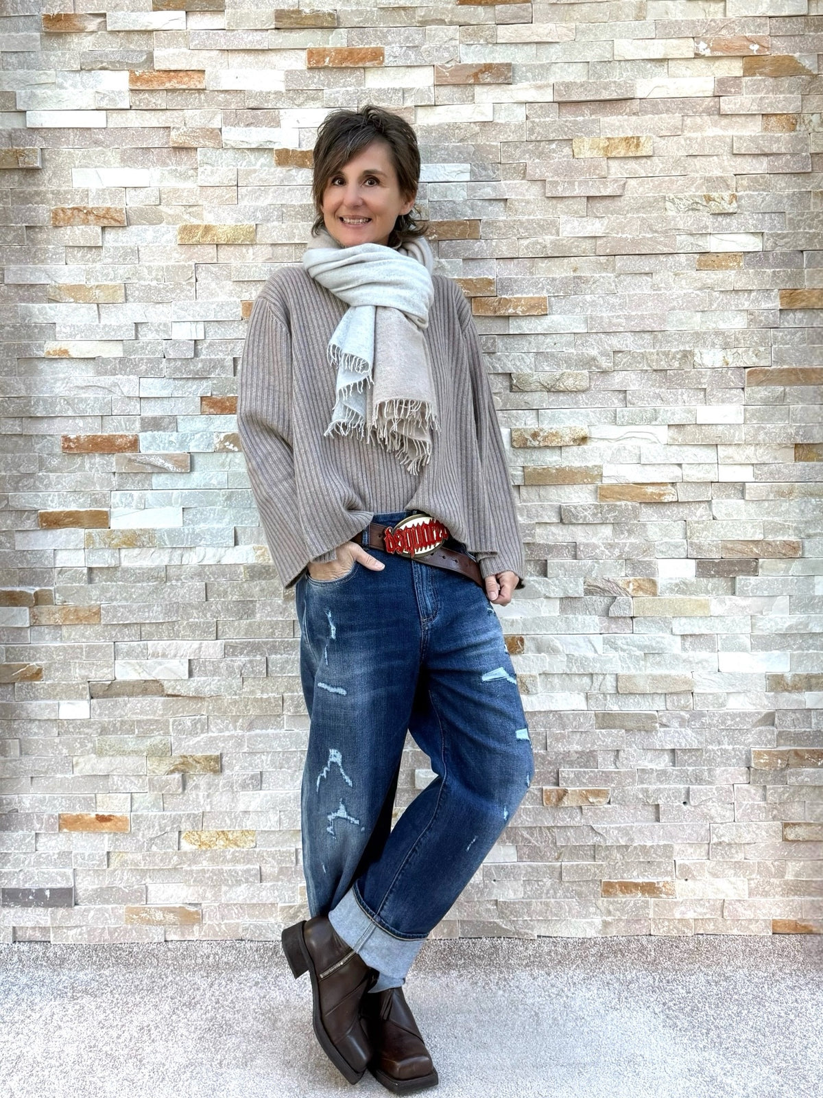 O-Shape Jeans YOANA in Shine Blue
