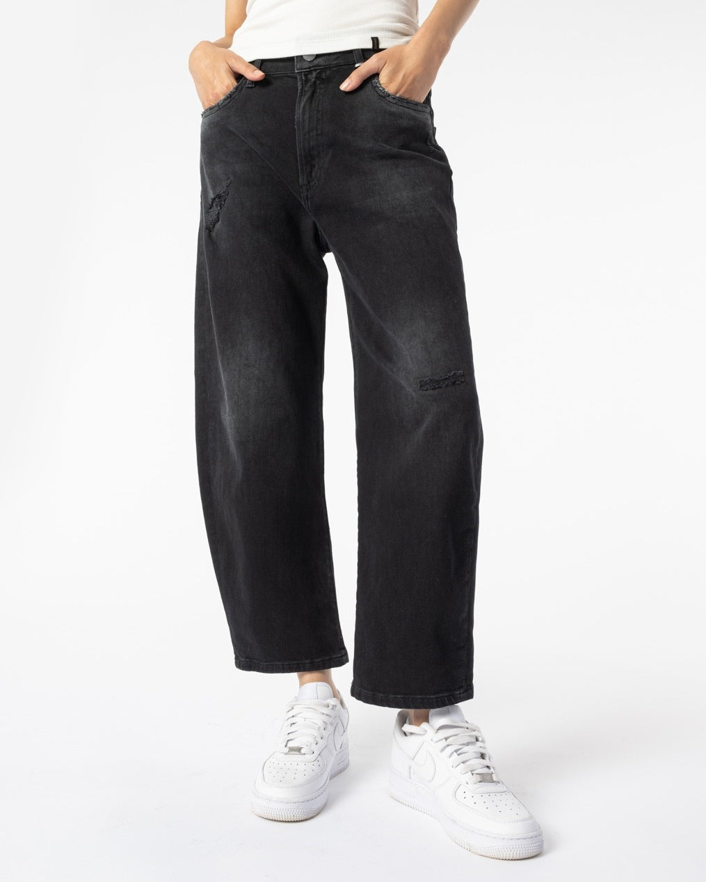 Jeans YOANA O-Shape destroyed Sad Black