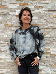 Batik Pullover WATERLOO in Schwarz