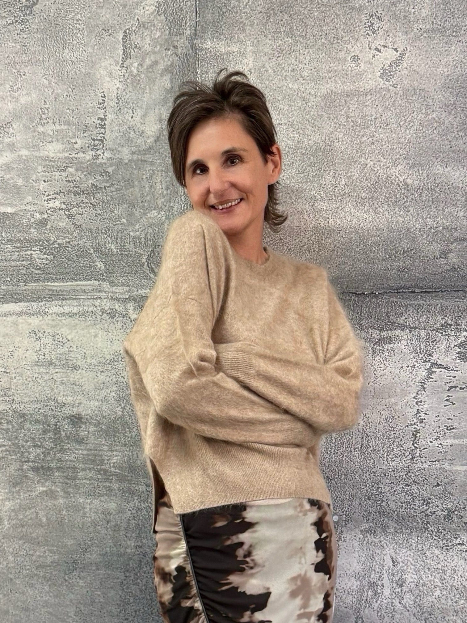 Brushed Cashmere Pullover in AUTUMN