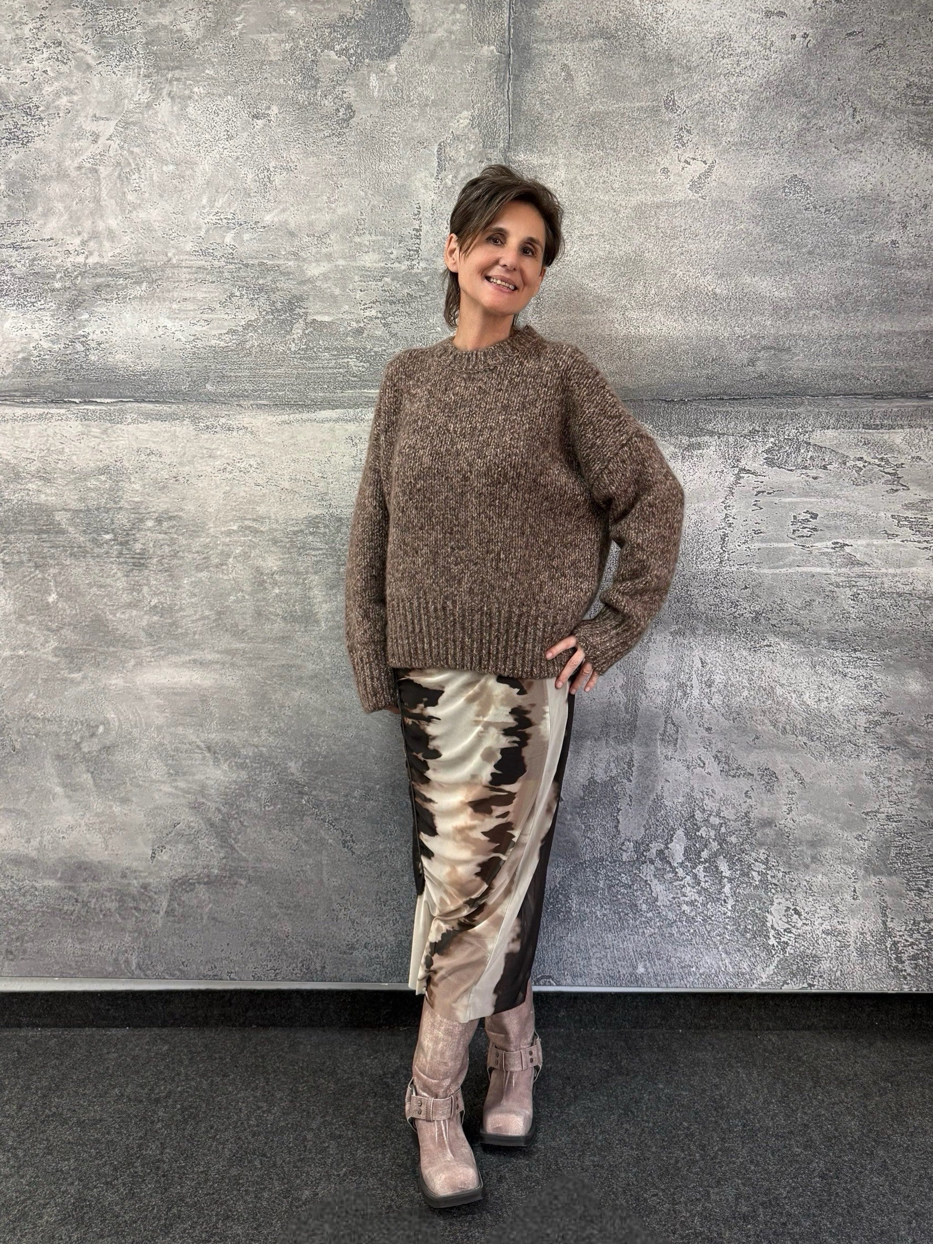 Grobstrick Kaschmir Pullover im MULCH