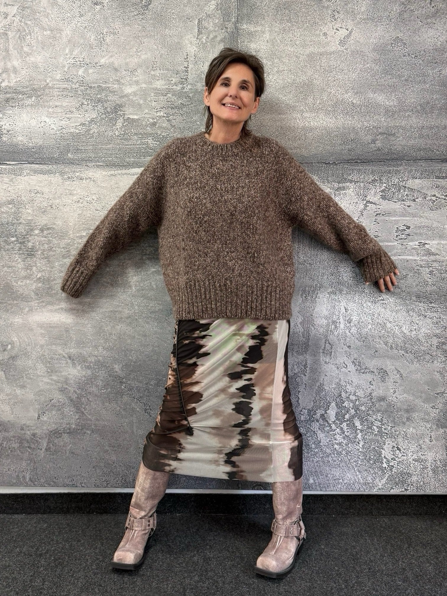 Grobstrick Kaschmir Pullover im MULCH
