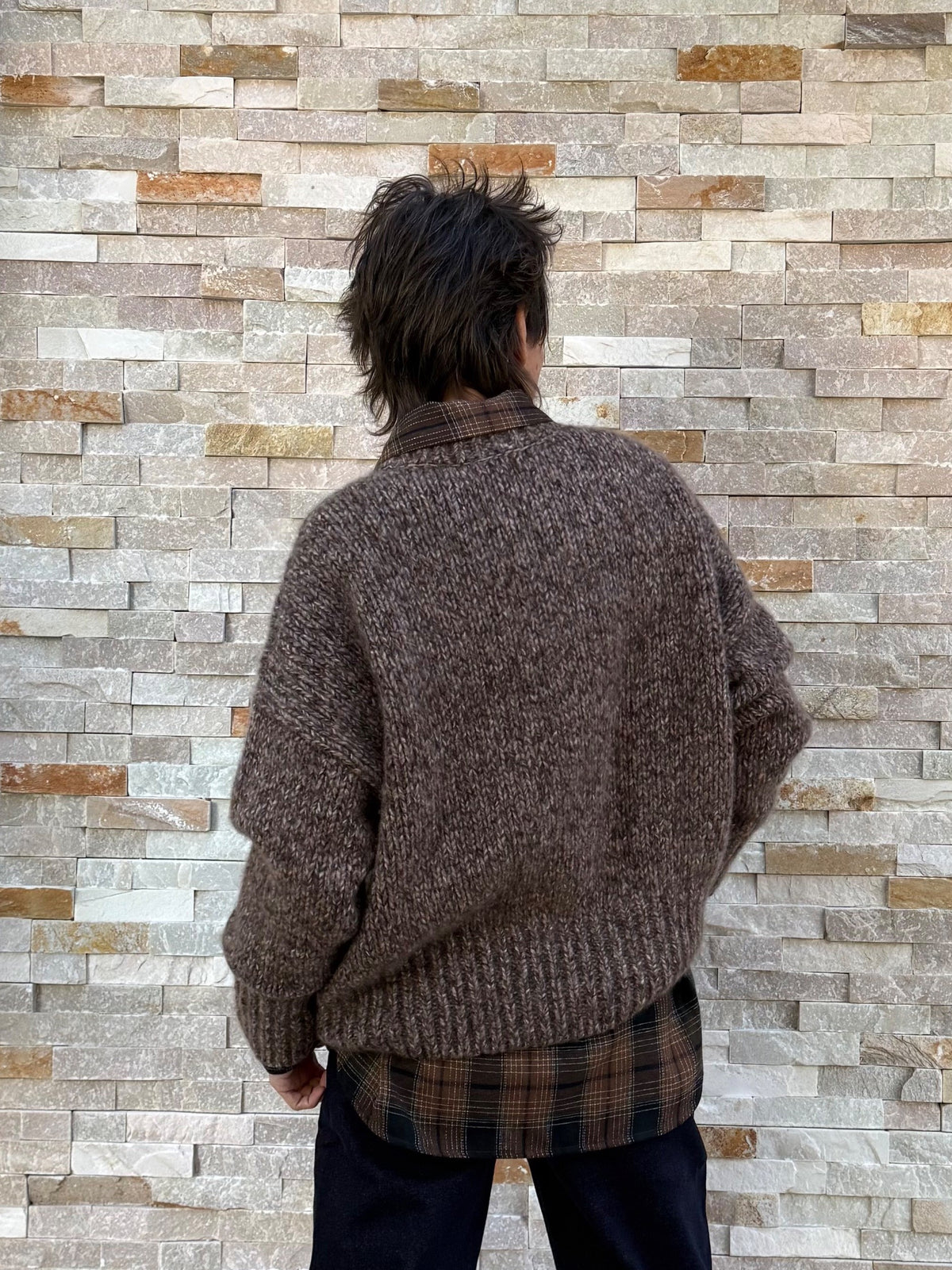 Grobstrick Kaschmir Pullover im MULCH