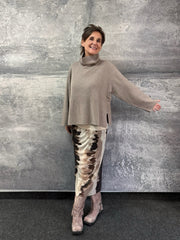Kaschmir Pullover mit Rippe in CONWAY