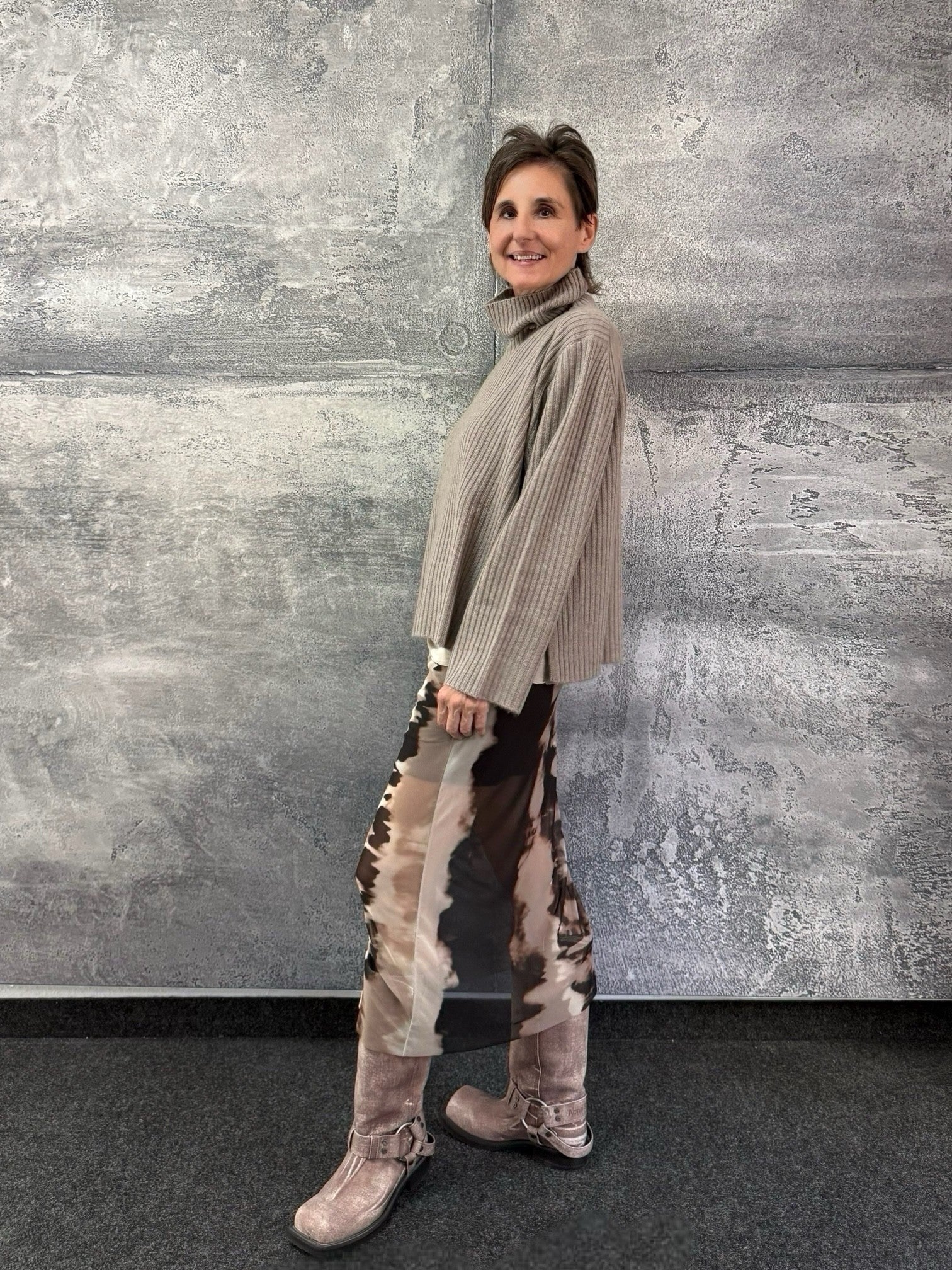 Kaschmir Pullover mit Rippe in CONWAY