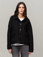 Wolljacke "MY FAVOURITE JACKET" in Schwarz