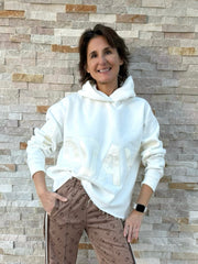 Statement Logo Hoodie in Ecru