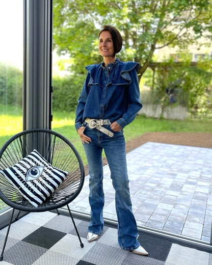 Jeans Lindenhof new Flare Fit in Mittelblau