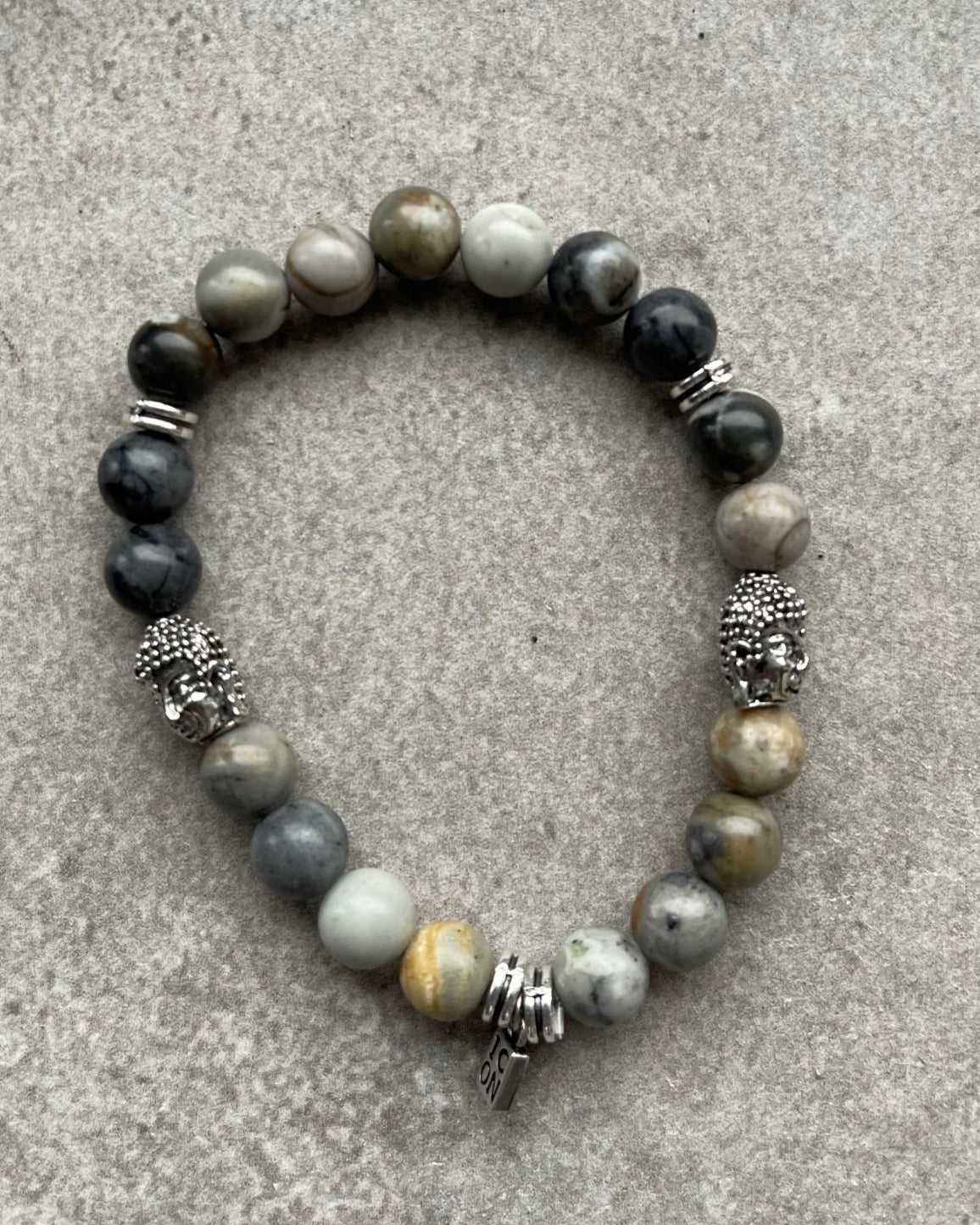 Armband KATA mit Perlen und Buddha Picasso Jasper