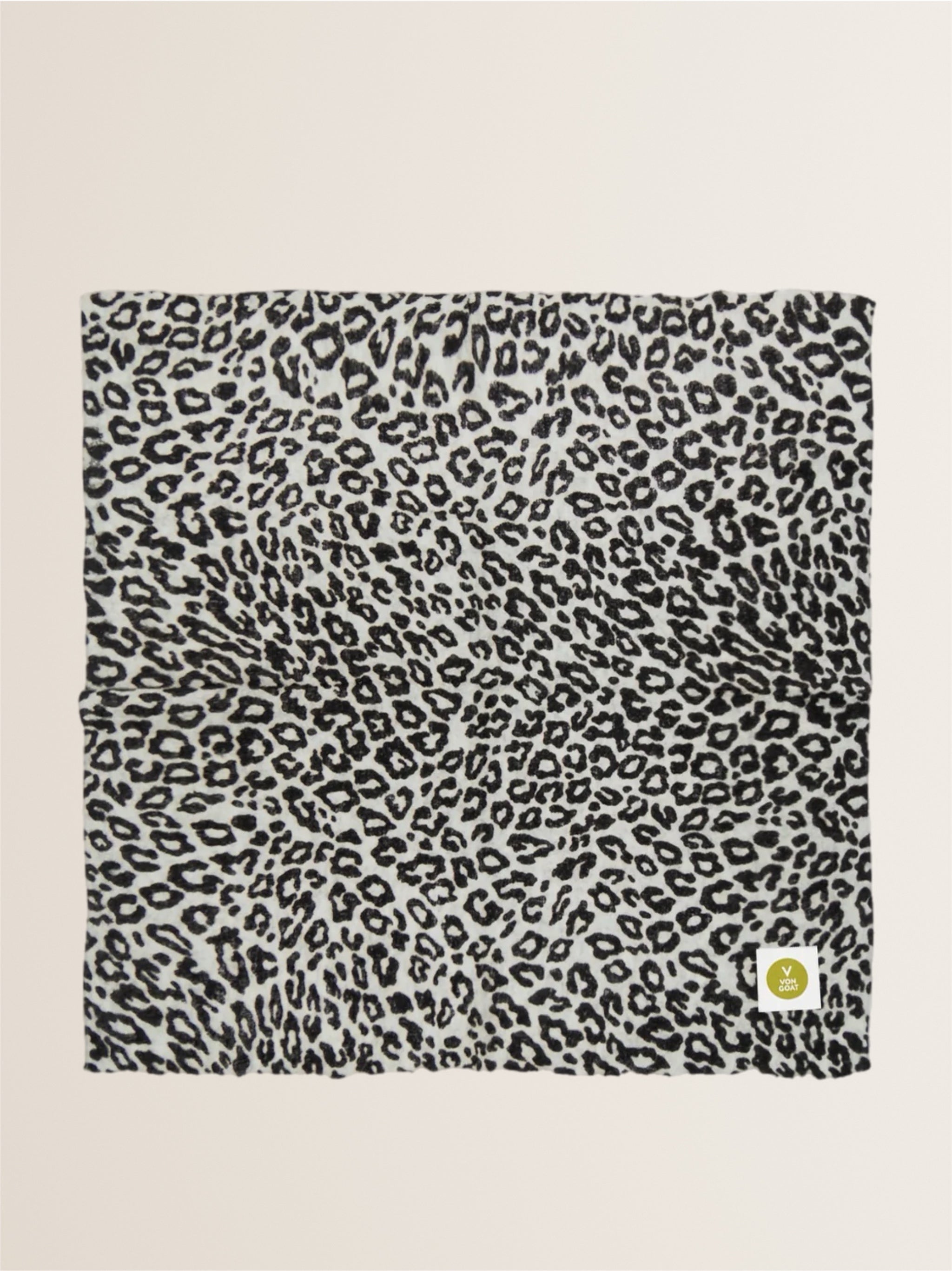 Cashmere Bandana LEO Hellgrau-Schwarz
