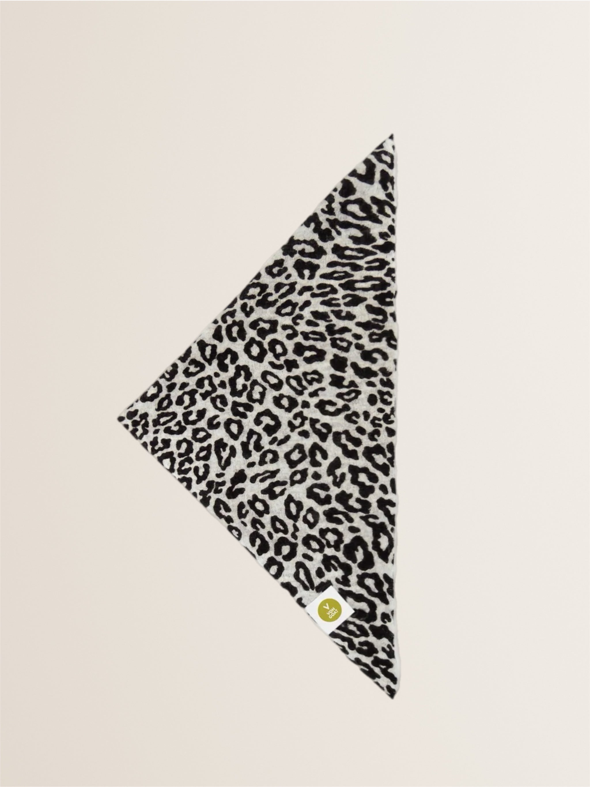 Cashmere Bandana LEO Hellgrau-Schwarz