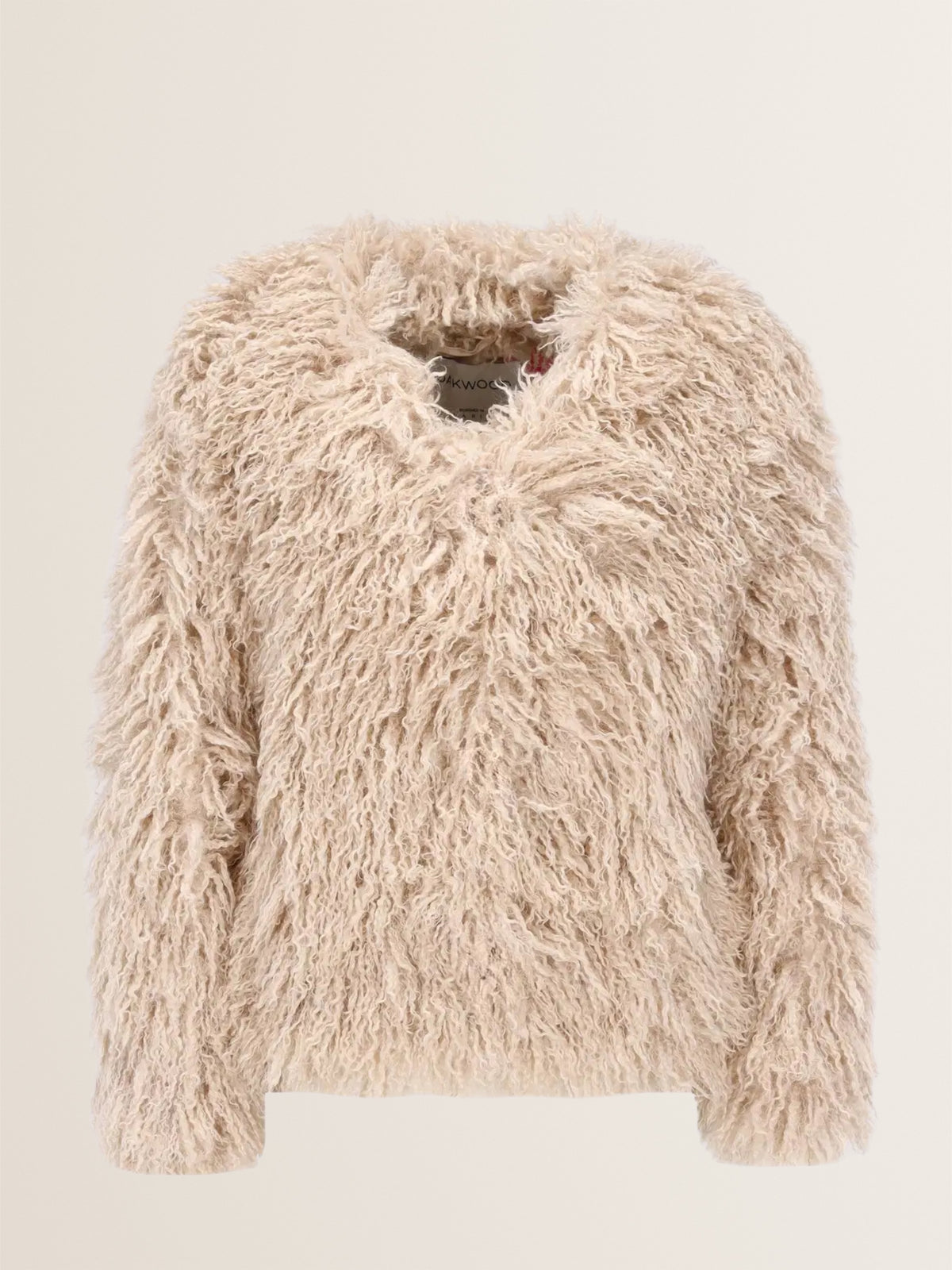 Curly-Lammfellimitat Jacke TERRY in Light Beige