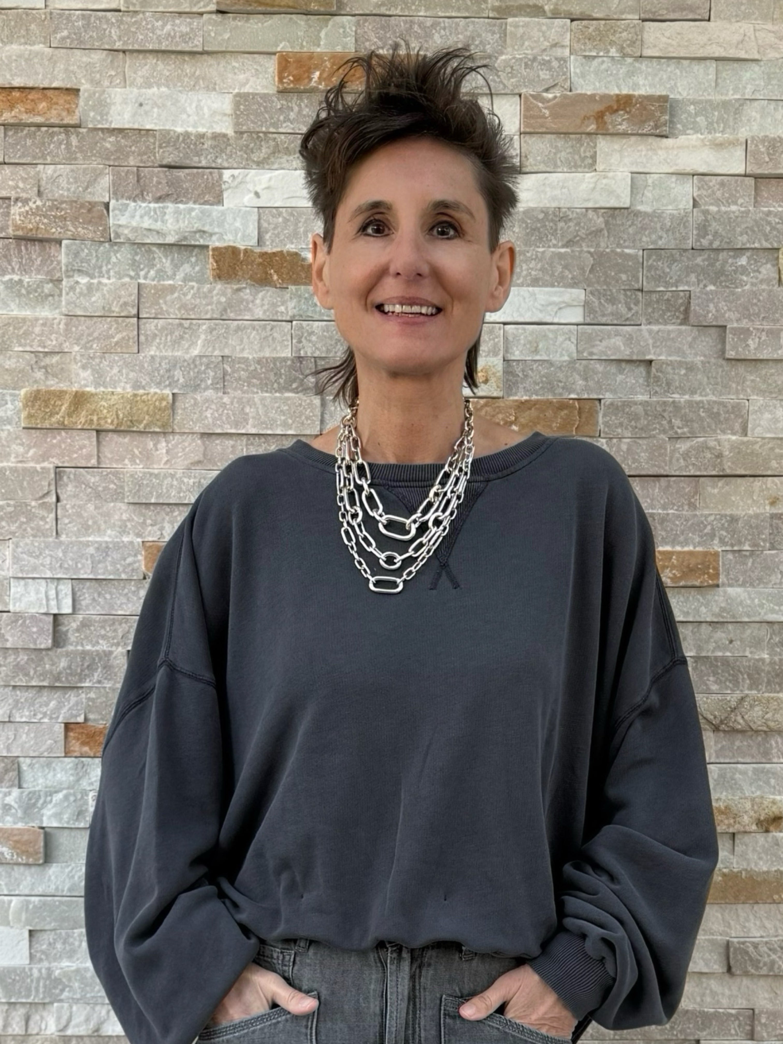 Halskette PARIS 3 reihig in Silber