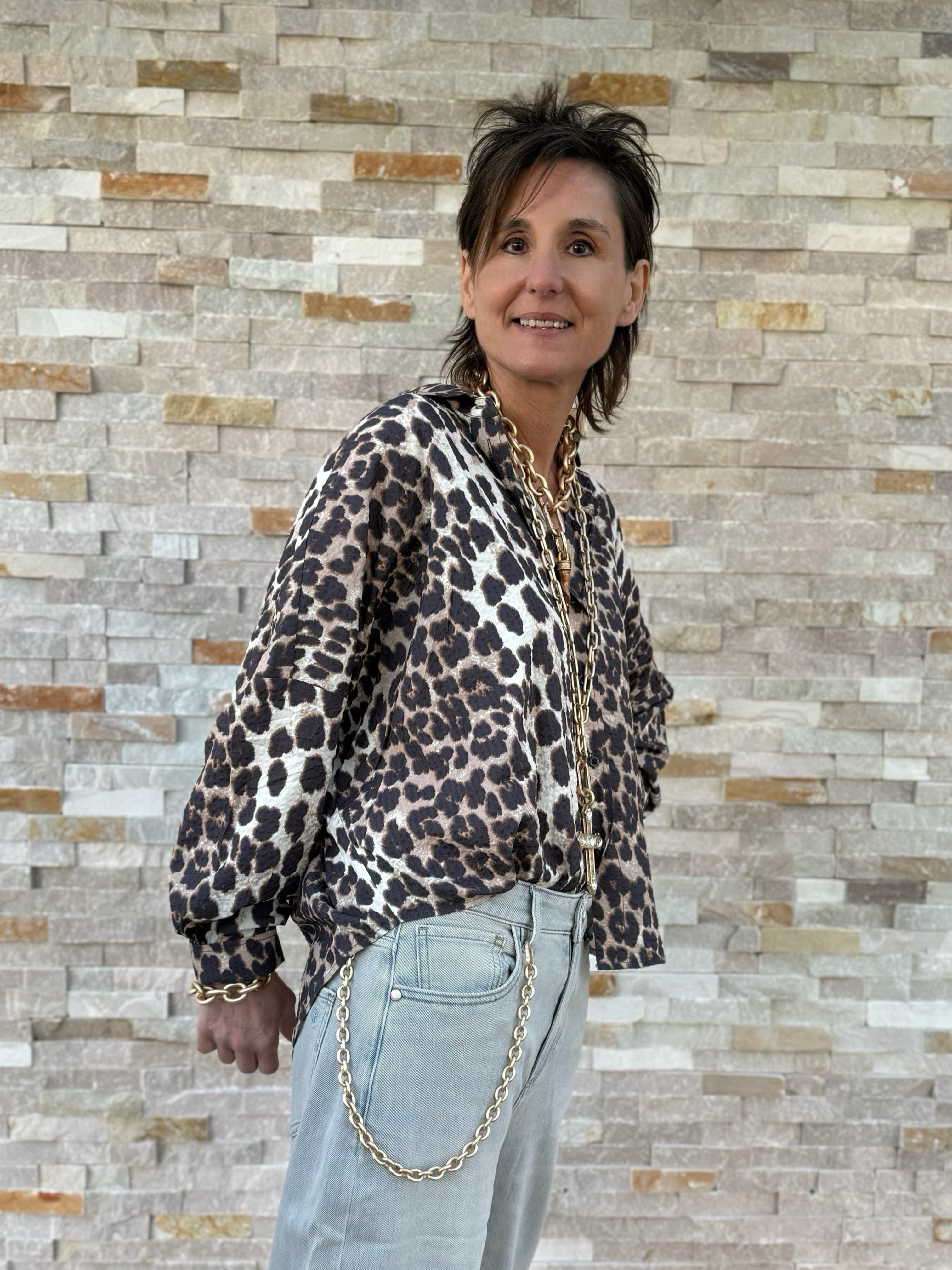 Hosenkette 45 cm Gold Matt