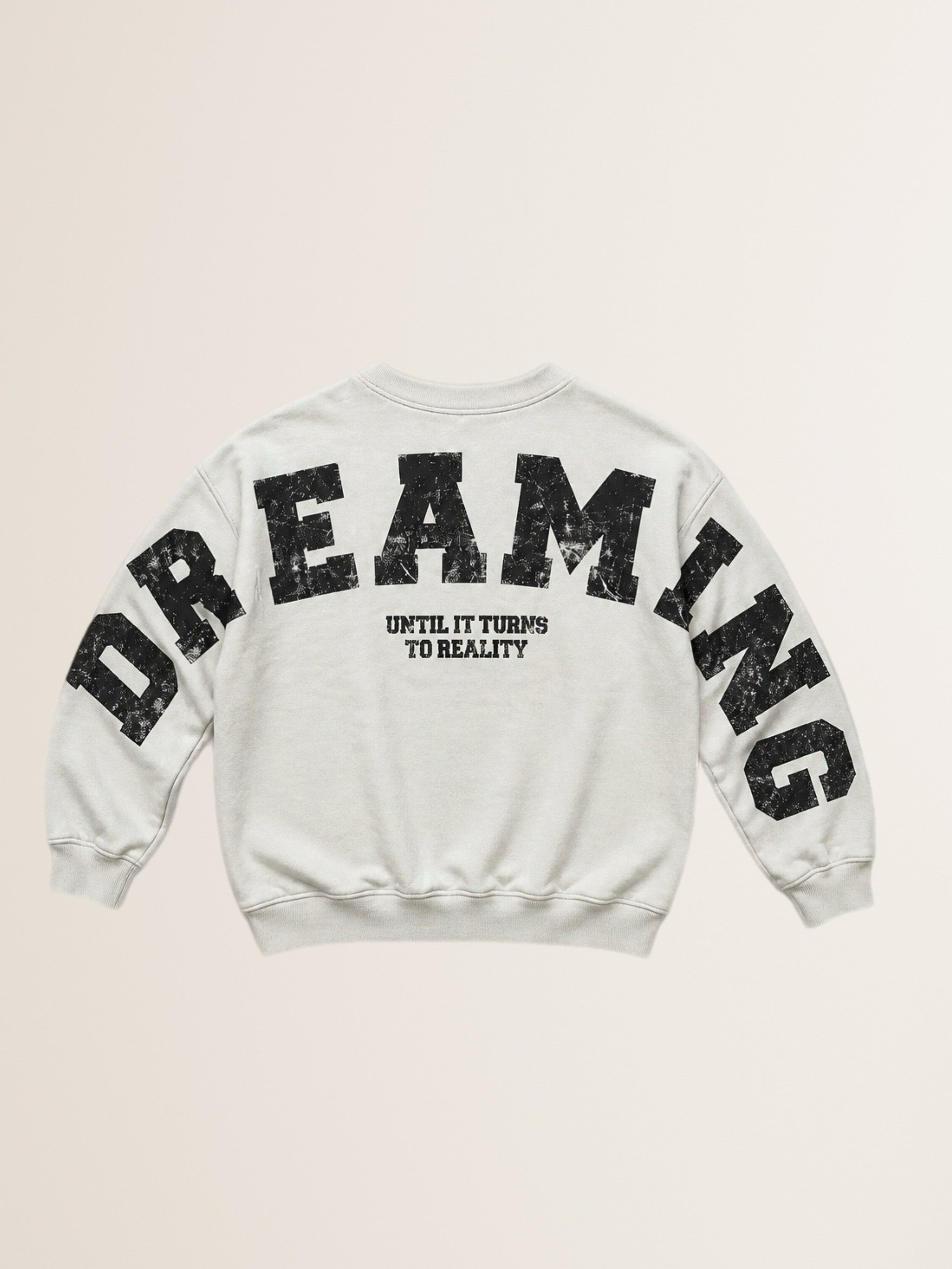 Oversized Sweatshirt Sky Dreaming in Tofu with Black