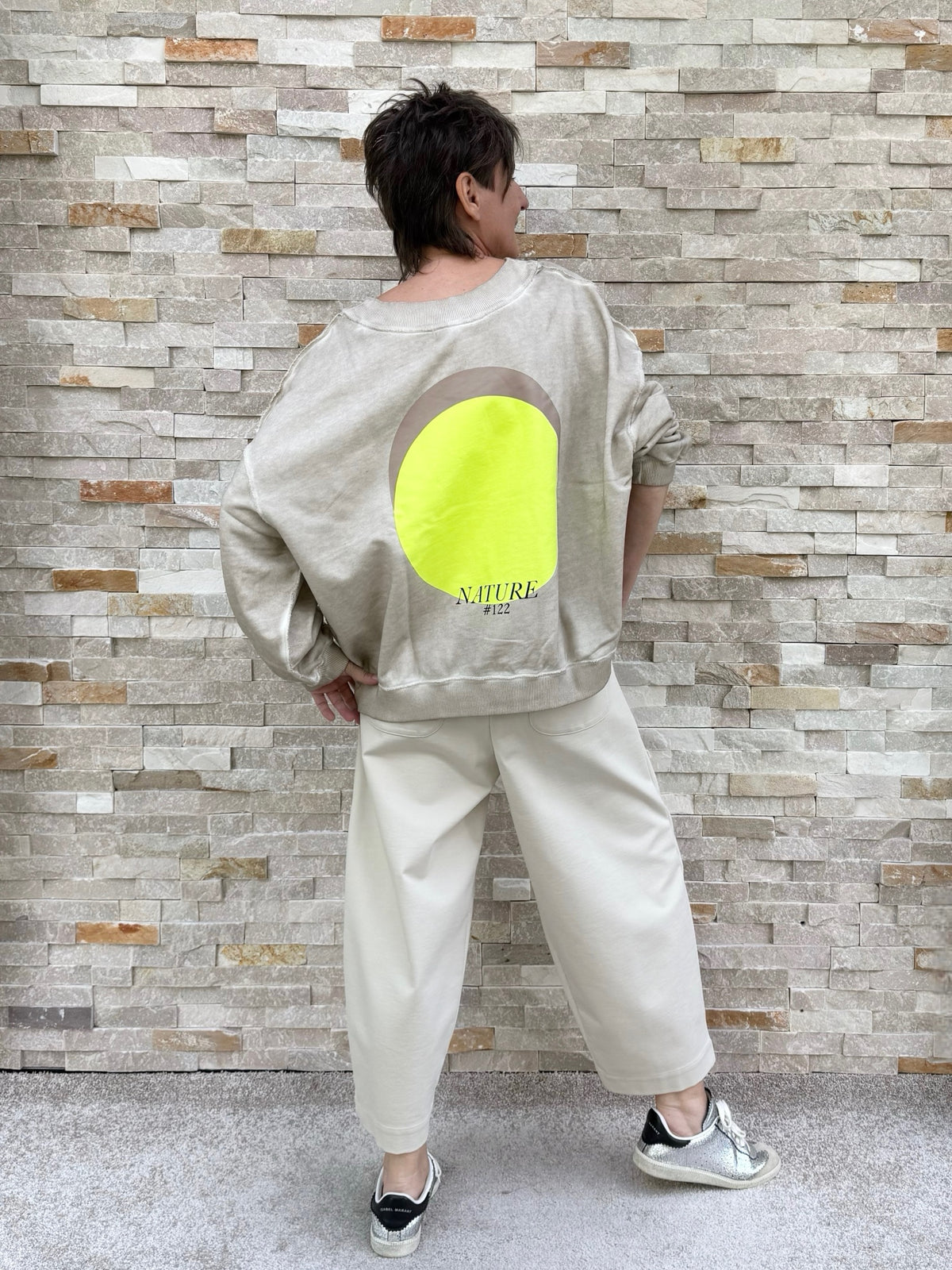 Oversized Sweatshirt Sky Organic Circles Nature