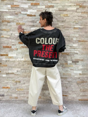 Oversized Sweatshirt Sky Organic Espresso