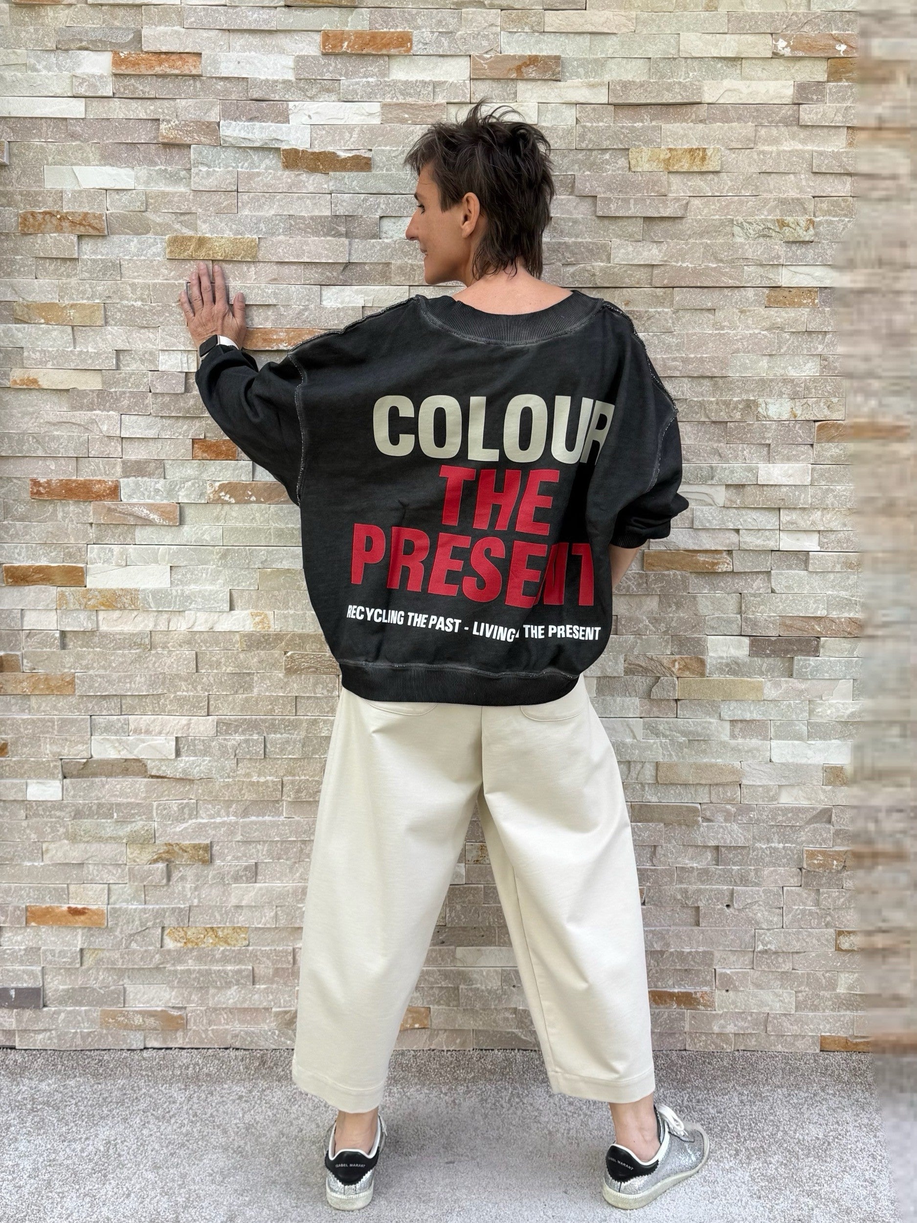 Oversized Sweatshirt Sky Organic Espresso