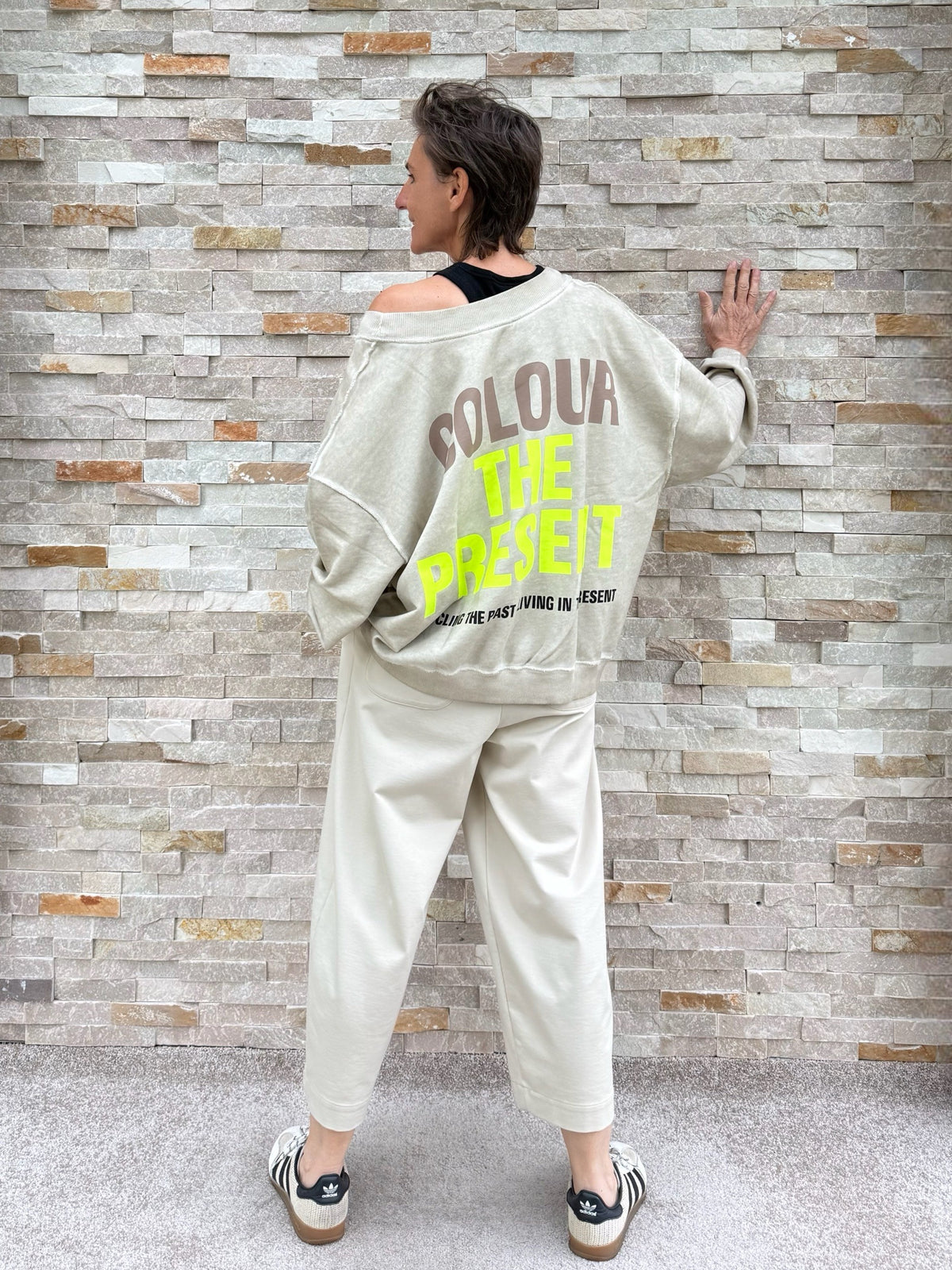 Oversized Sweatshirt Sky Organic Colour the Present in Nature