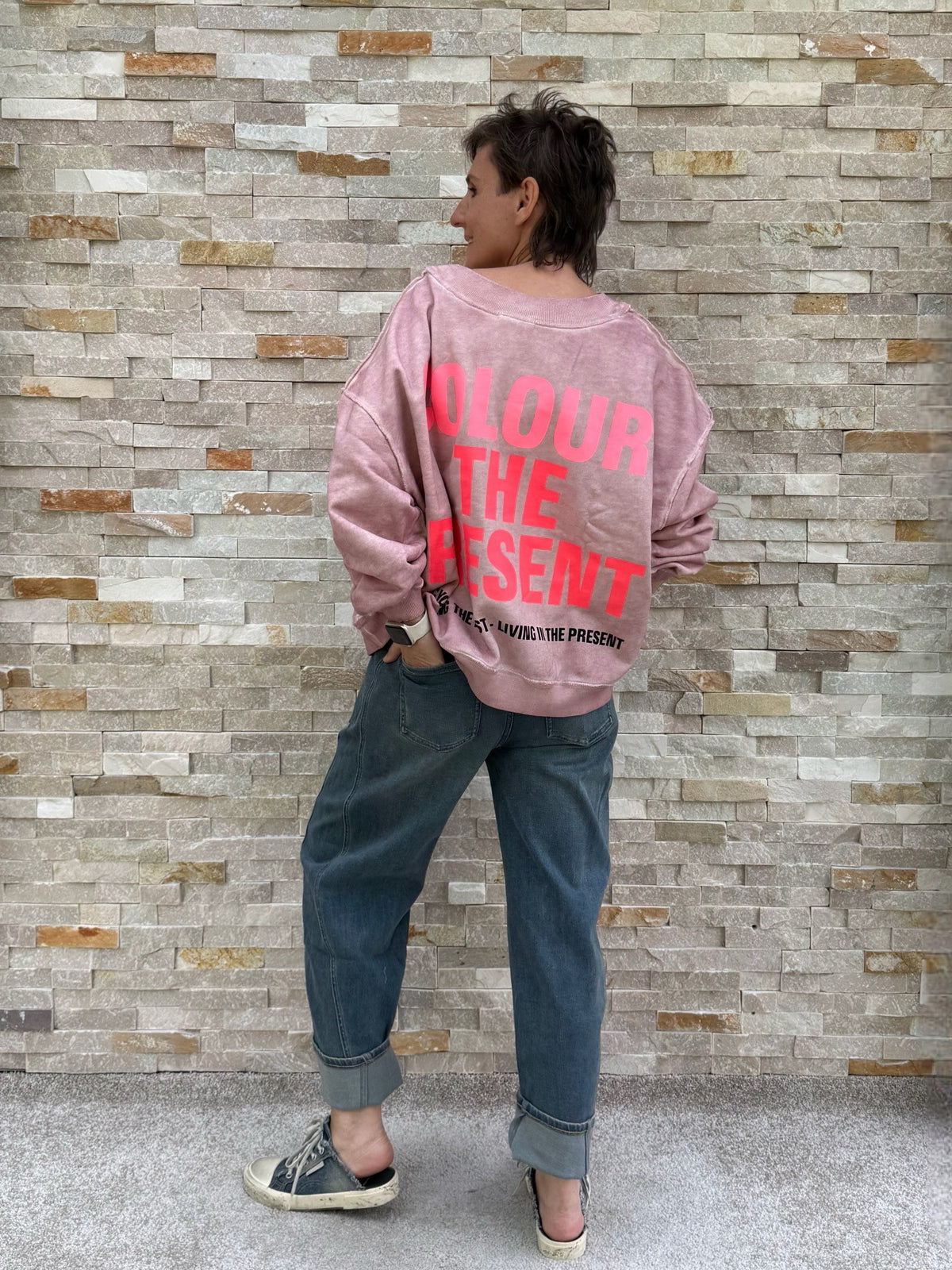 Oversized Sweatshirt Sky Organic Rosé Secco