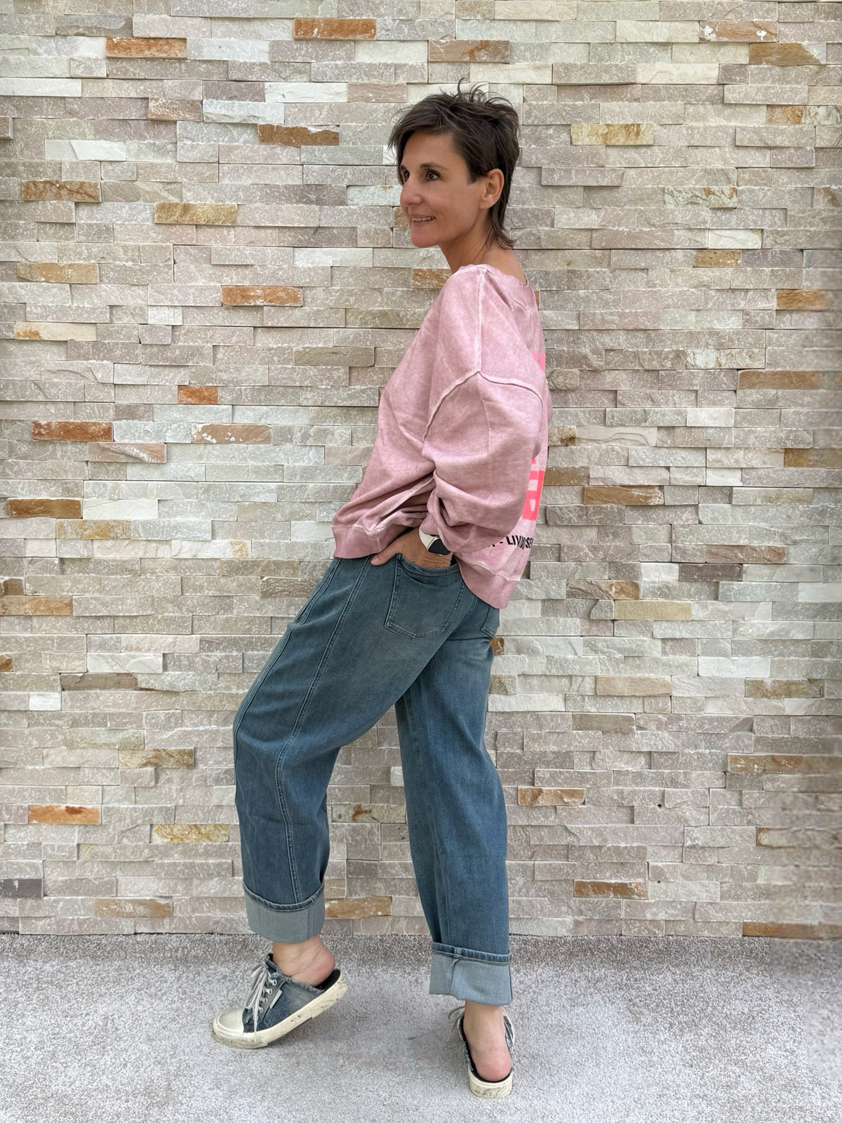 Oversized Sweatshirt Sky Organic Rosé Secco