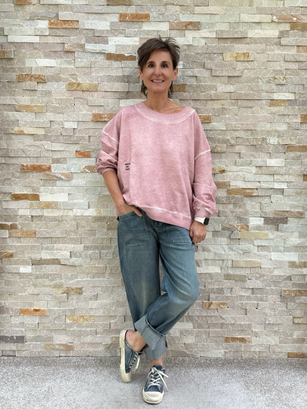 Oversized Sweatshirt Sky Organic Rosé Secco